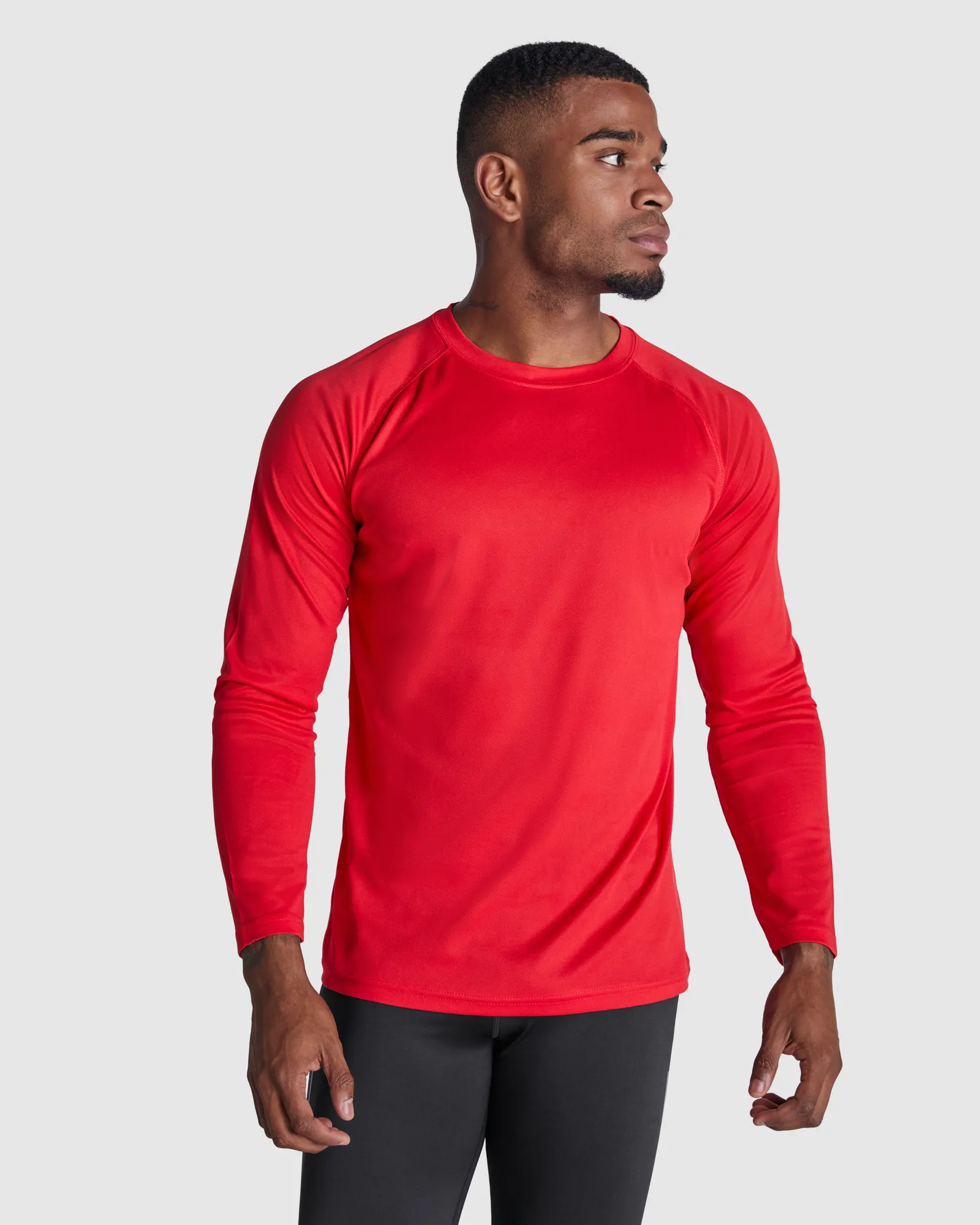 T-shirt tecnica Roly Montecarlo L/S, Rosso, dettaglio 2