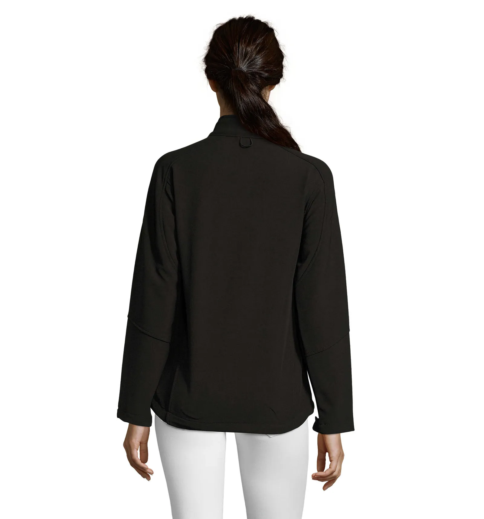 Softshell SOL'S Roxy, Black, su modello, retro
