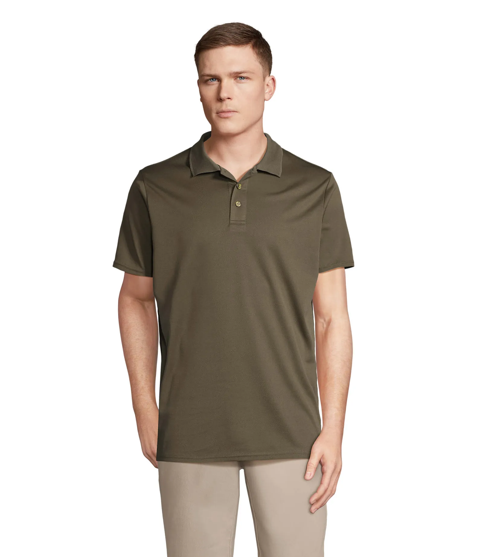Polo tecnica SOL'S Pitcher, Army, su modello, fronte