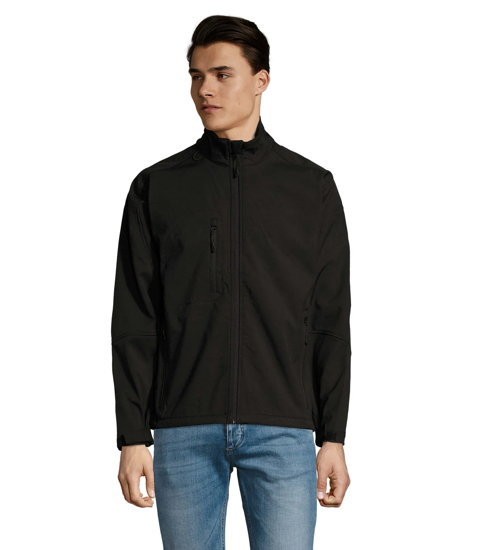 Softshell SOL'S Relax, Black, su modello, fronte