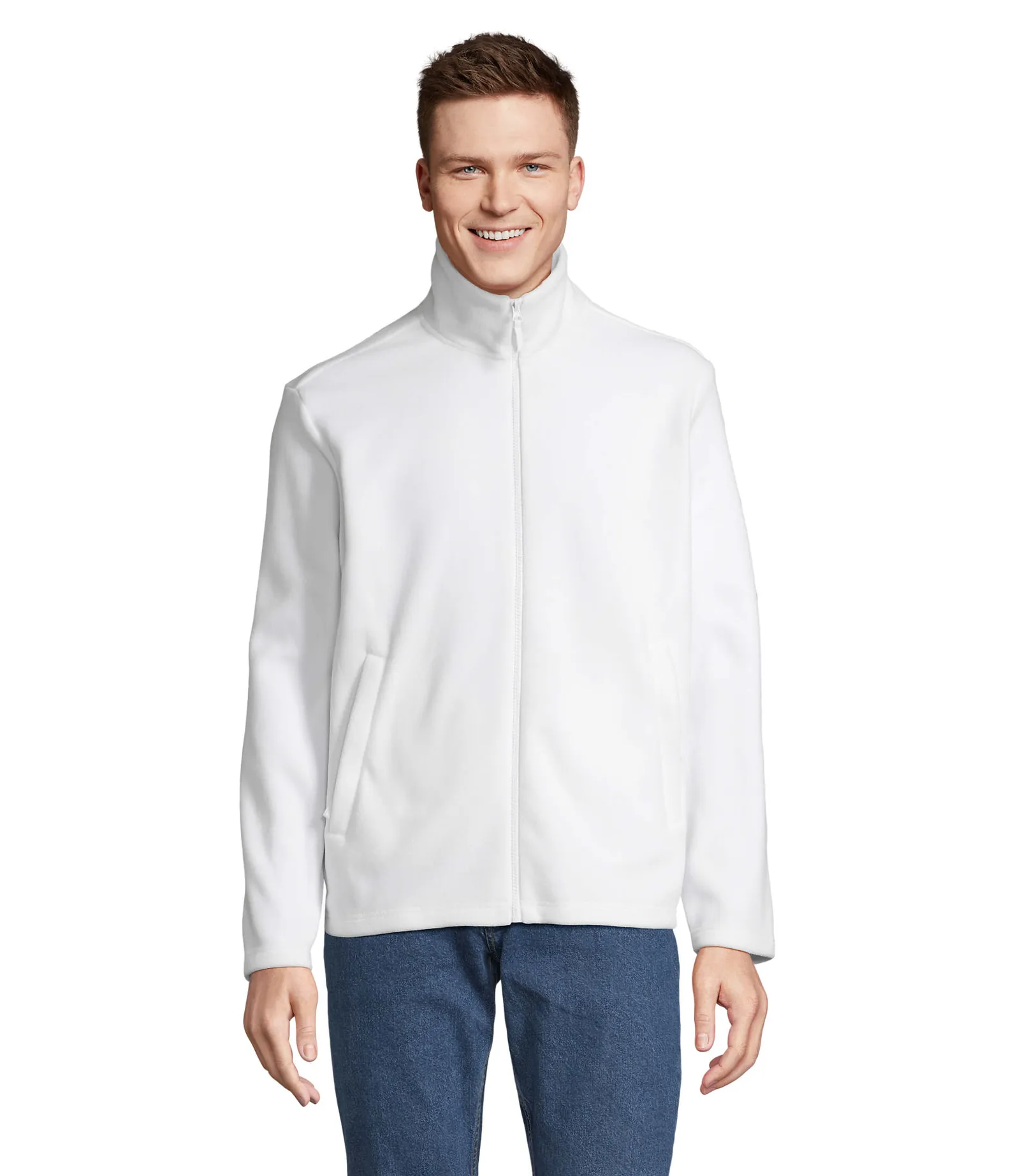 Pile SOL'S Nitro, White, su modello, fronte