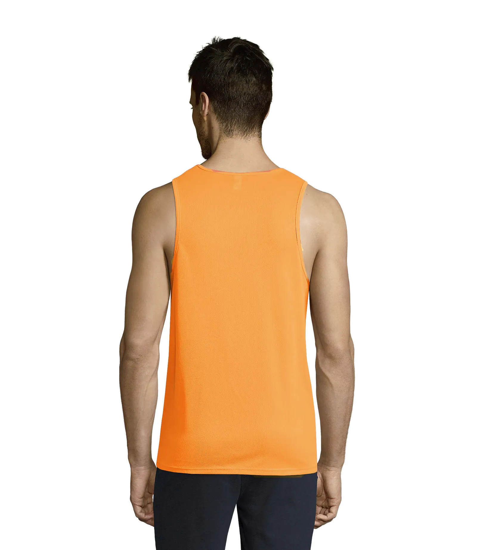 Sporty TT Men Arancio fluo indossata retro