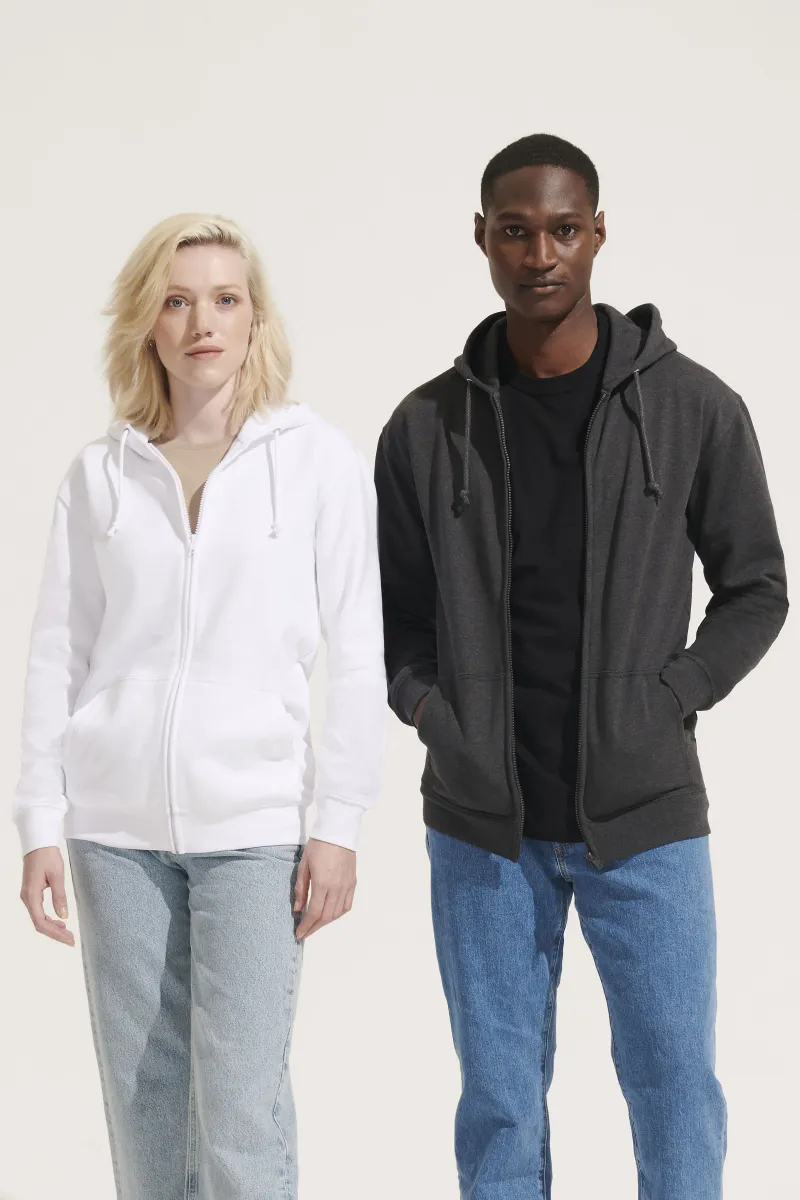 Felpa con zip e cappuccio SOL'S Carter