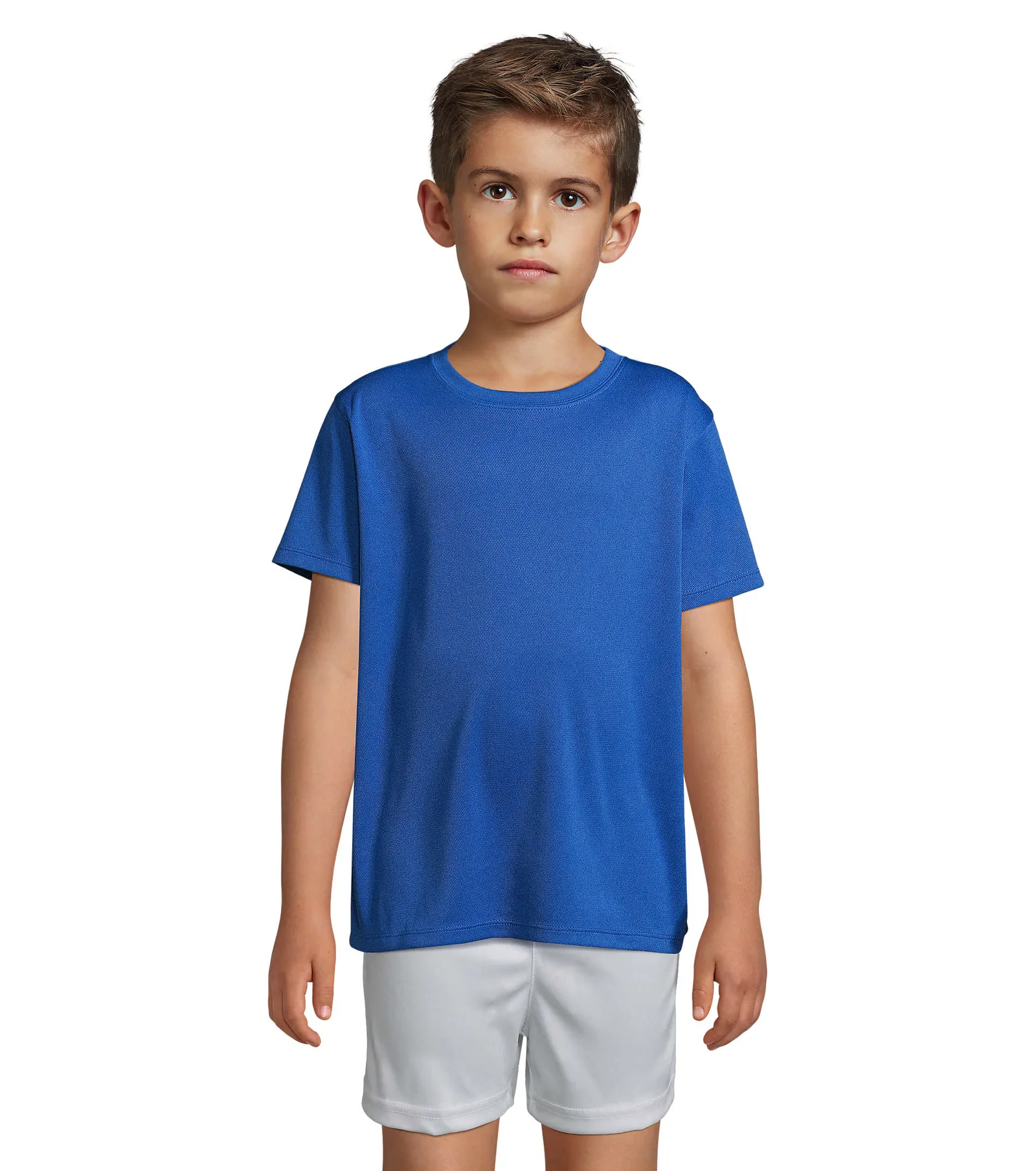 T-shirt tecnica SOL'S Sprint Kids, Royal blue, su modello, fronte