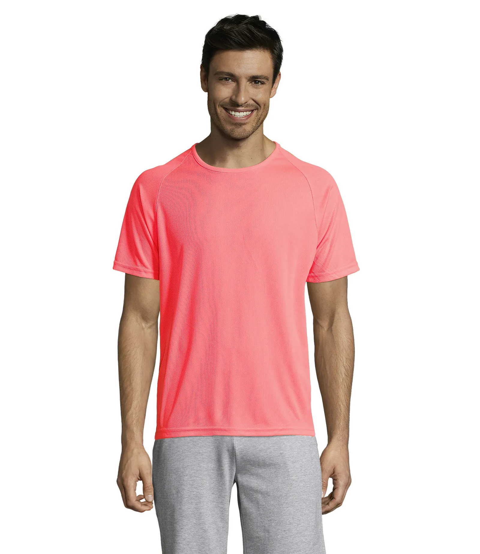 Sporty Corallo fluo indossata fronte