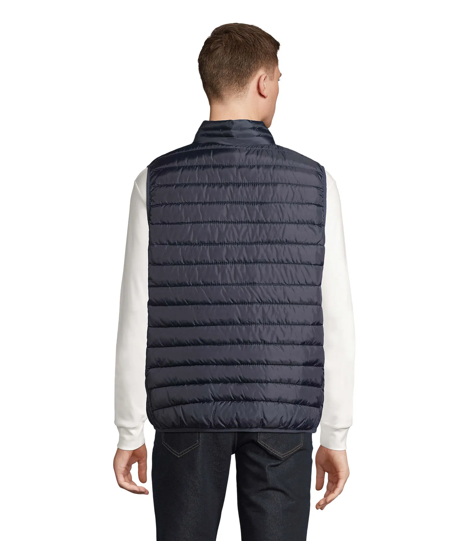 Gilet SOL'S Stream BW Men, French navy, su modello, retro