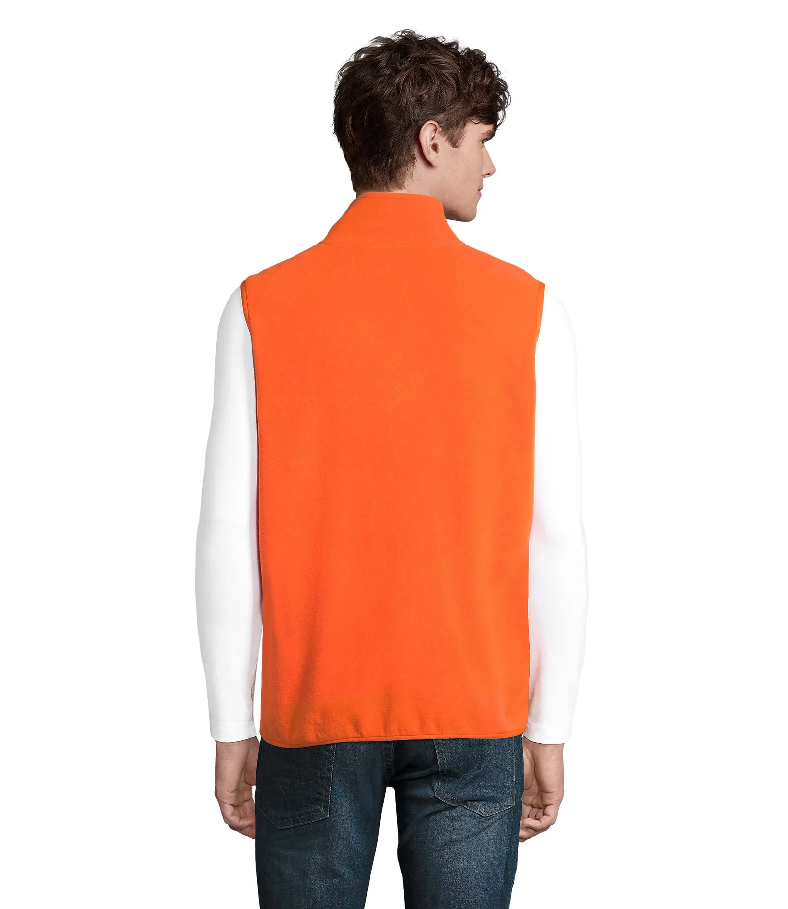 Gilet SOL'S Factor BW, Orange, su modello, retro