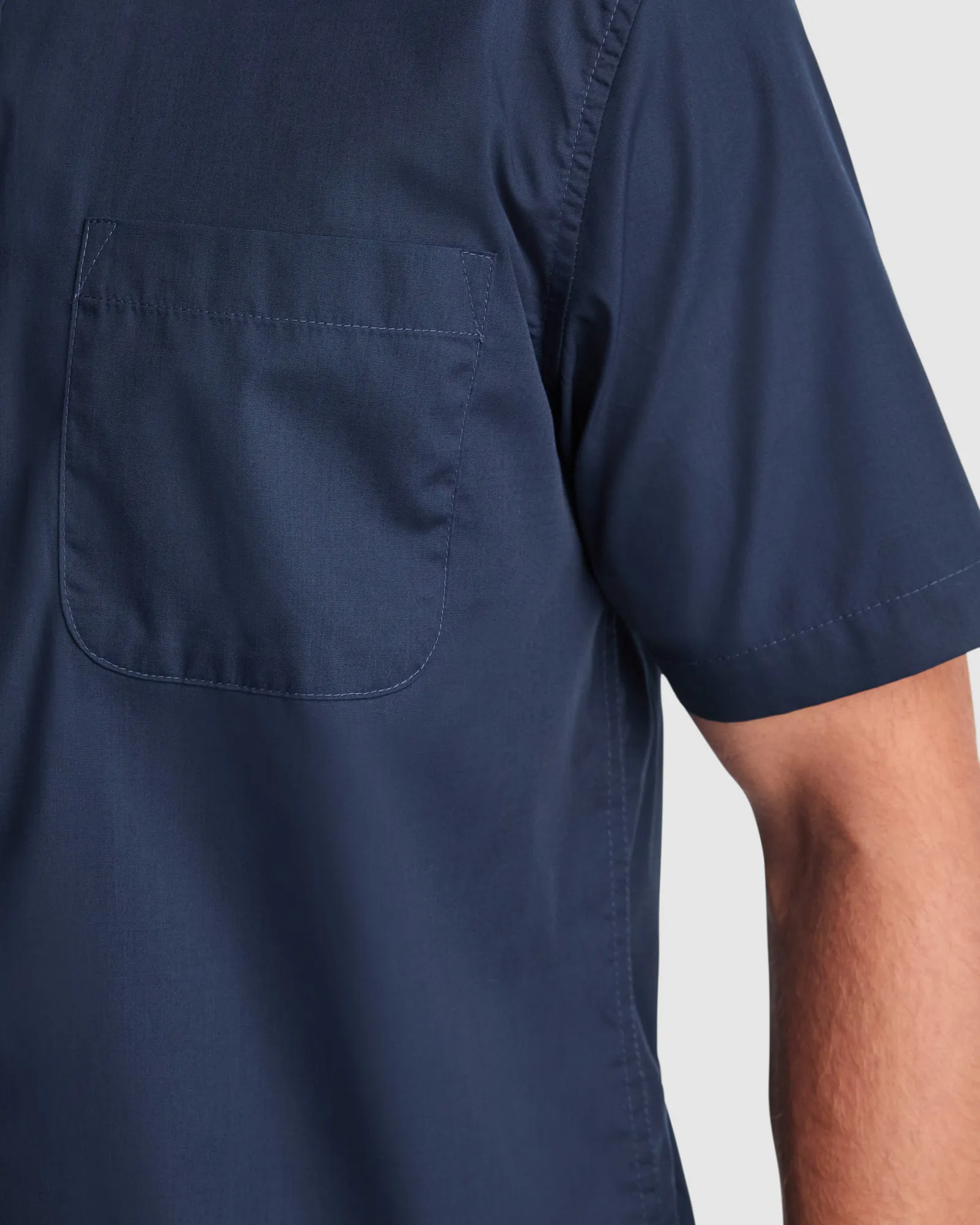 Camicia manica corta Roly Aifos, Blu Navy, dettaglio 3