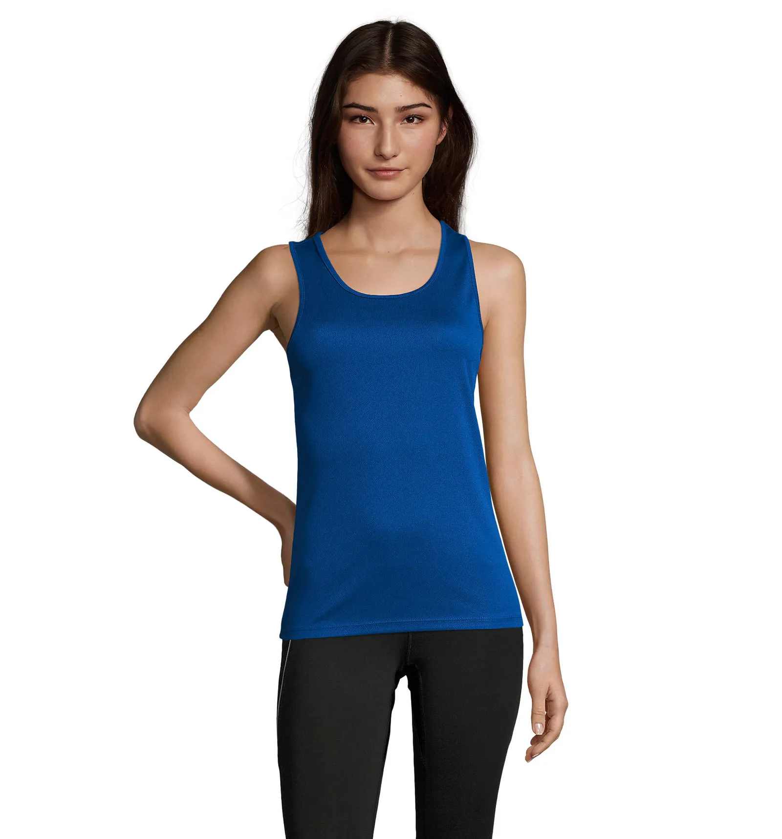 Canotta SOL'S Sporty TT Women, Royal blue, su modello, fronte