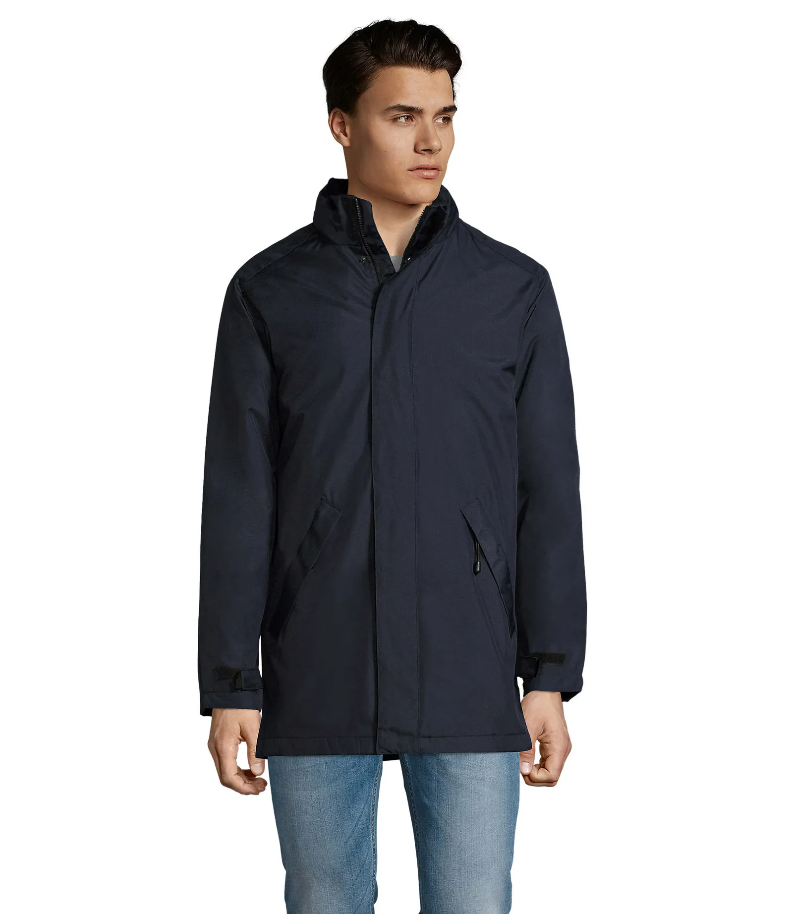 Parka SOL'S Robyn, French navy, su modello, fronte