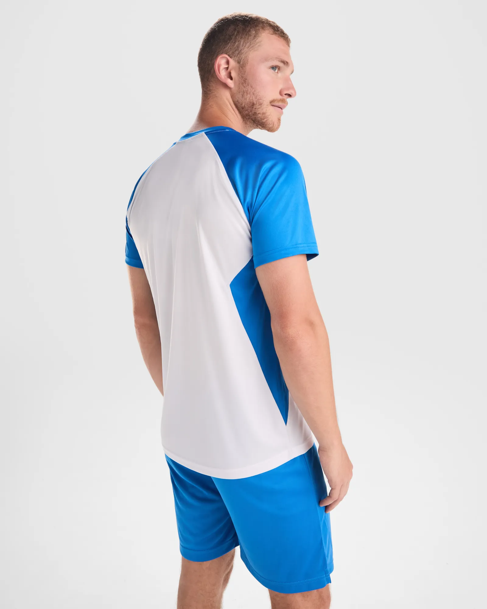 T-shirt tecnica Roly Bugatti, Bianco/Blu Reale, dettaglio