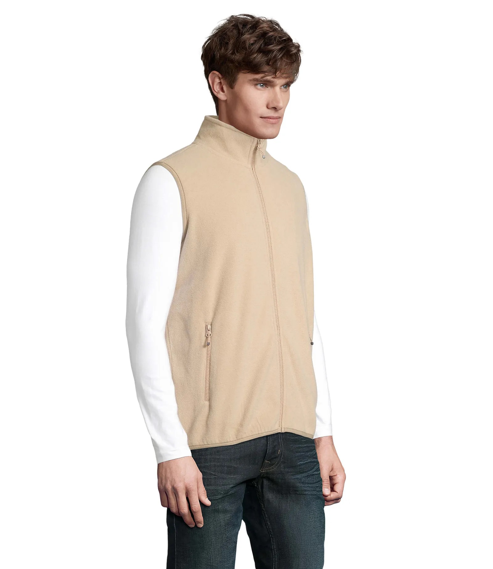 Gilet SOL'S Factor BW, Rope, su modello, lato