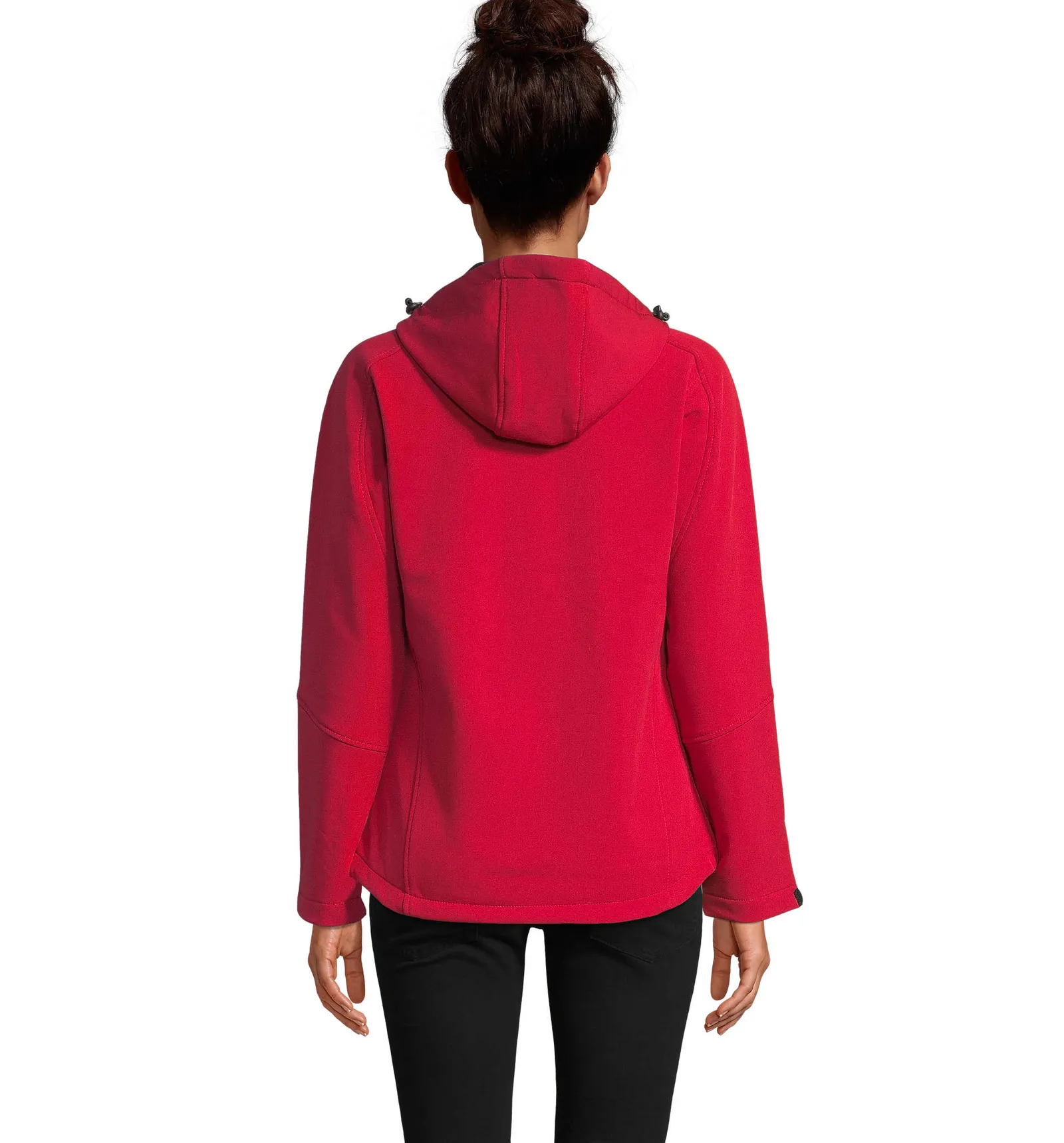 Softshell SOL'S Replay Women, Pepper red, su modello, retro