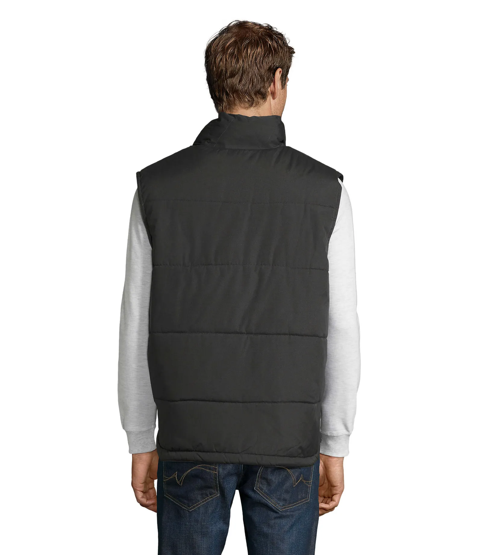 Gilet SOL'S Viper, Charcoal grey, su modello, retro