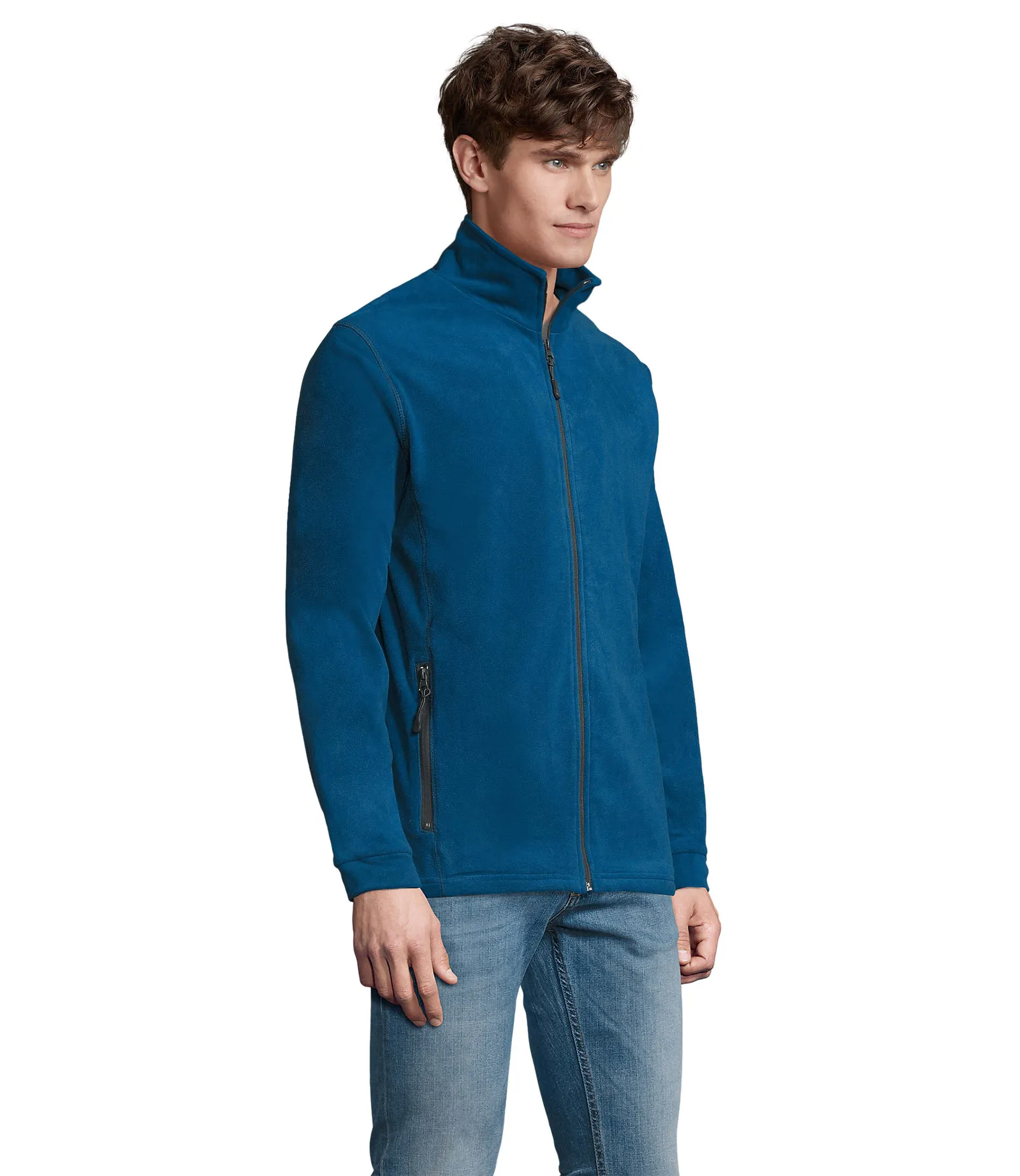 Pile SOL'S Nova Men, Slate blue/grey, su modello, lato