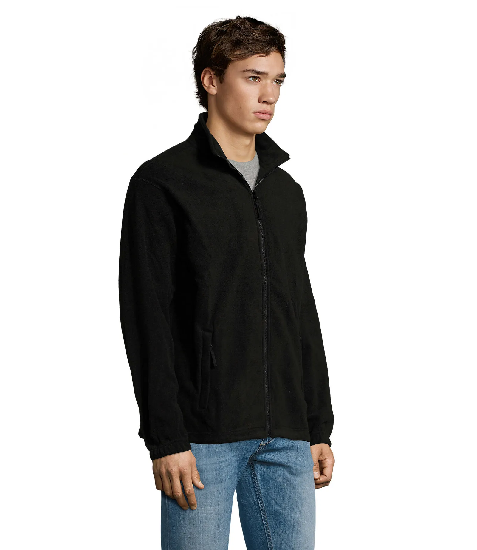Pile SOL'S North, Black, su modello, lato