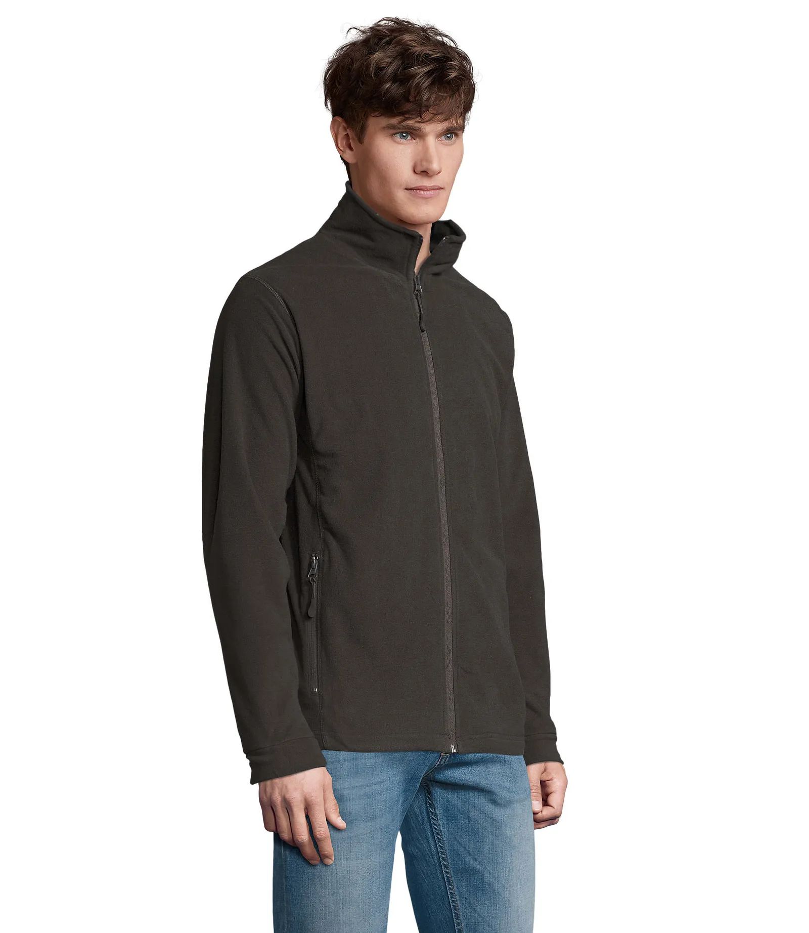 Pile SOL'S Nova Men, Charcoal grey, su modello, lato