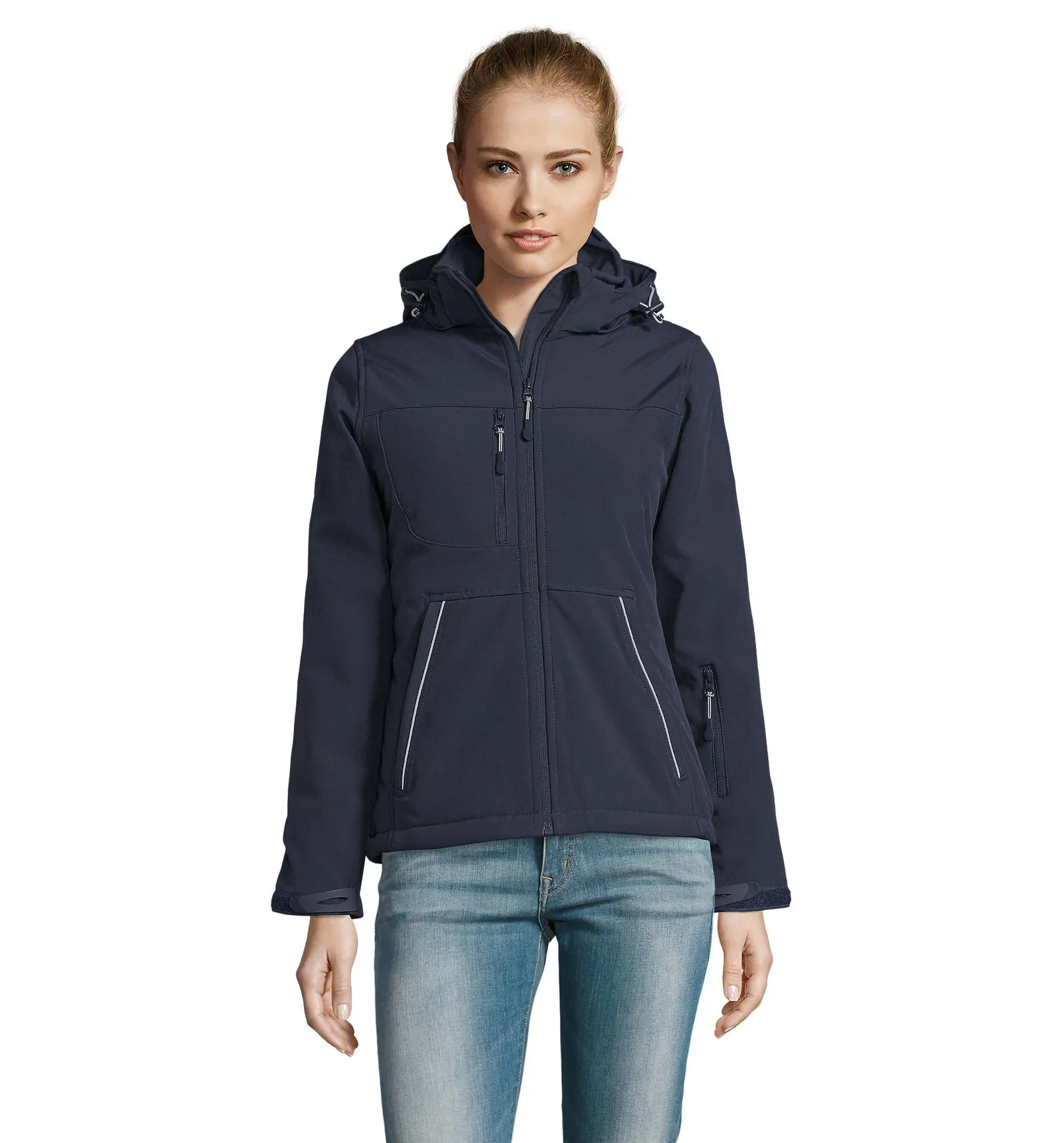 Softshell SOL'S Rock Women, French navy, su modello, fronte