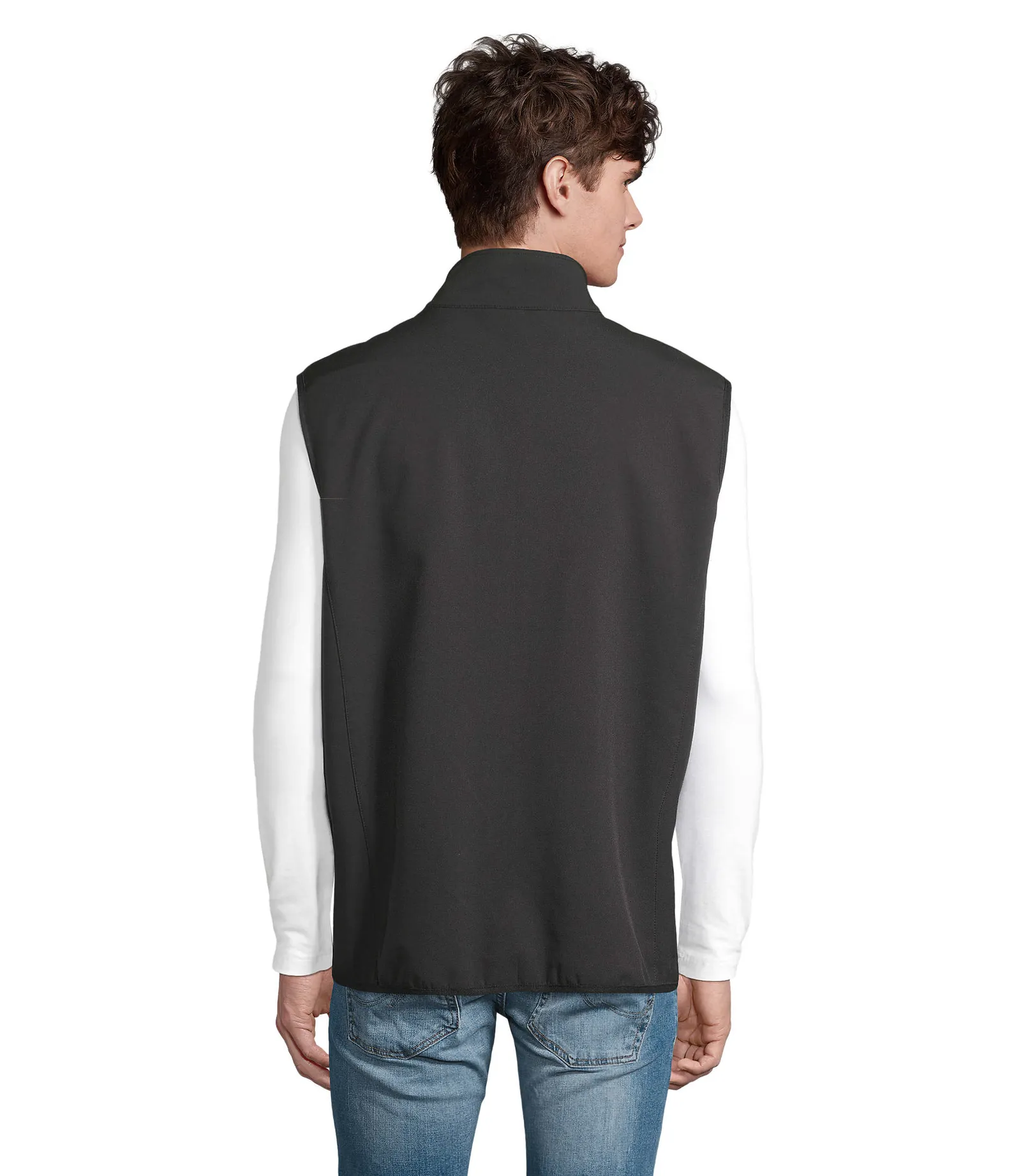 Gilet SOL'S Falcon BW Men, Black, su modello, retro