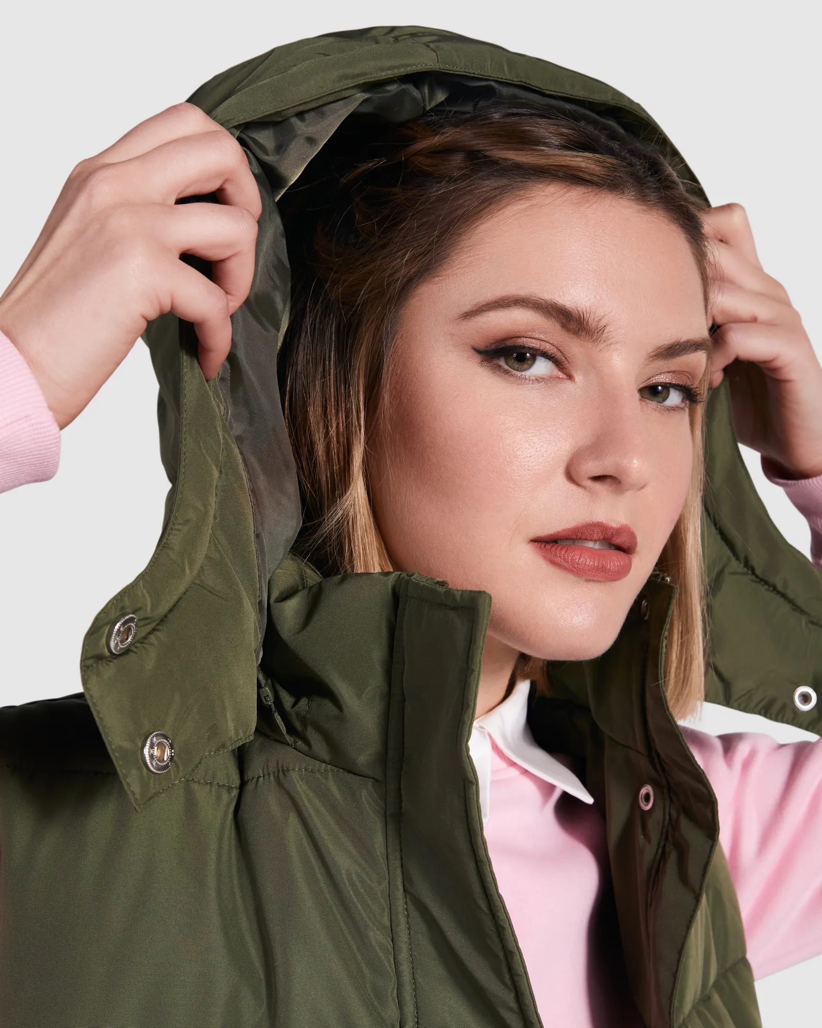 Gilet Roly Reine, Verde Militare, dettaglio