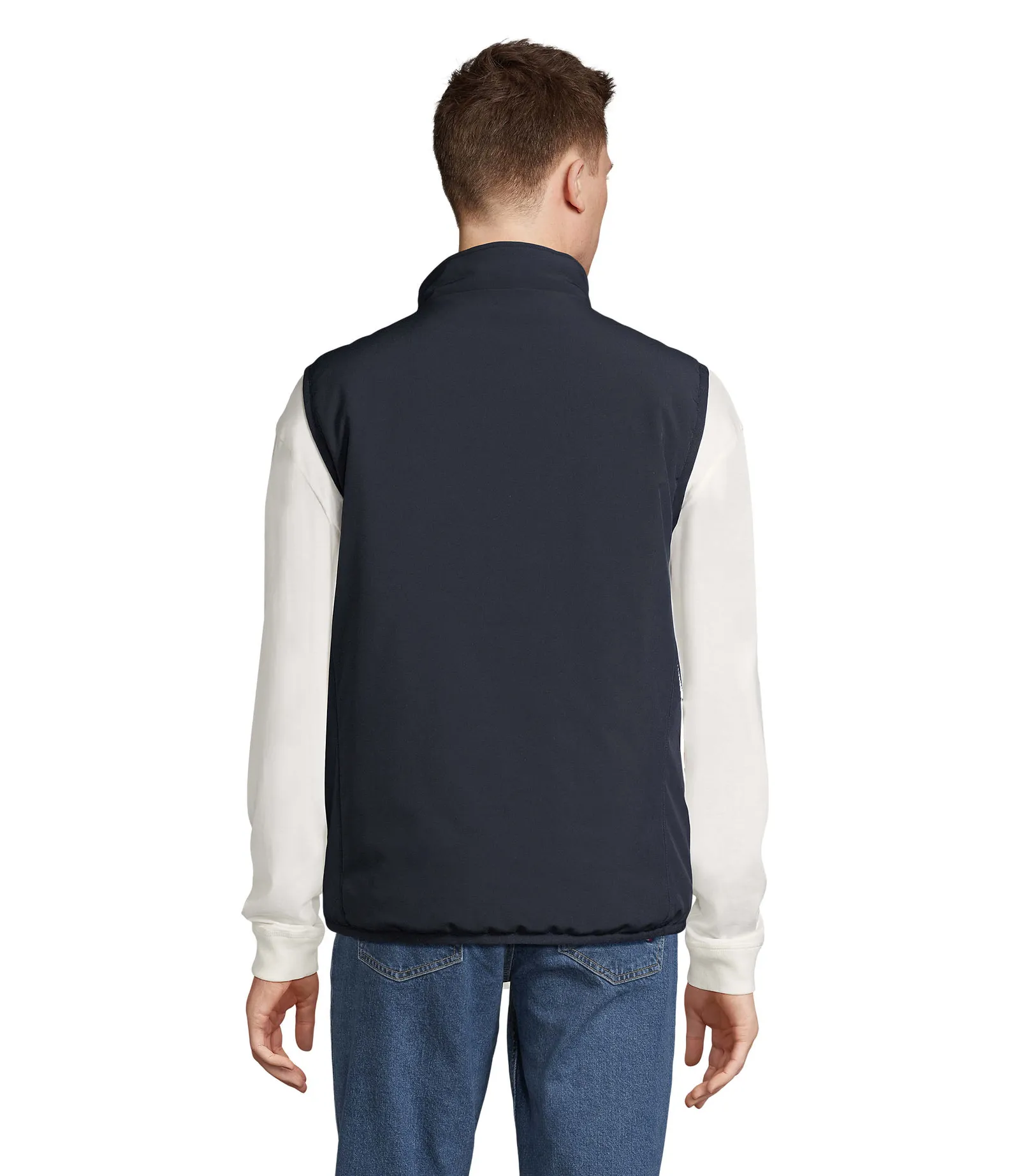 Gilet SOL'S Falcon Padded BW, Abyss blue, su modello, retro