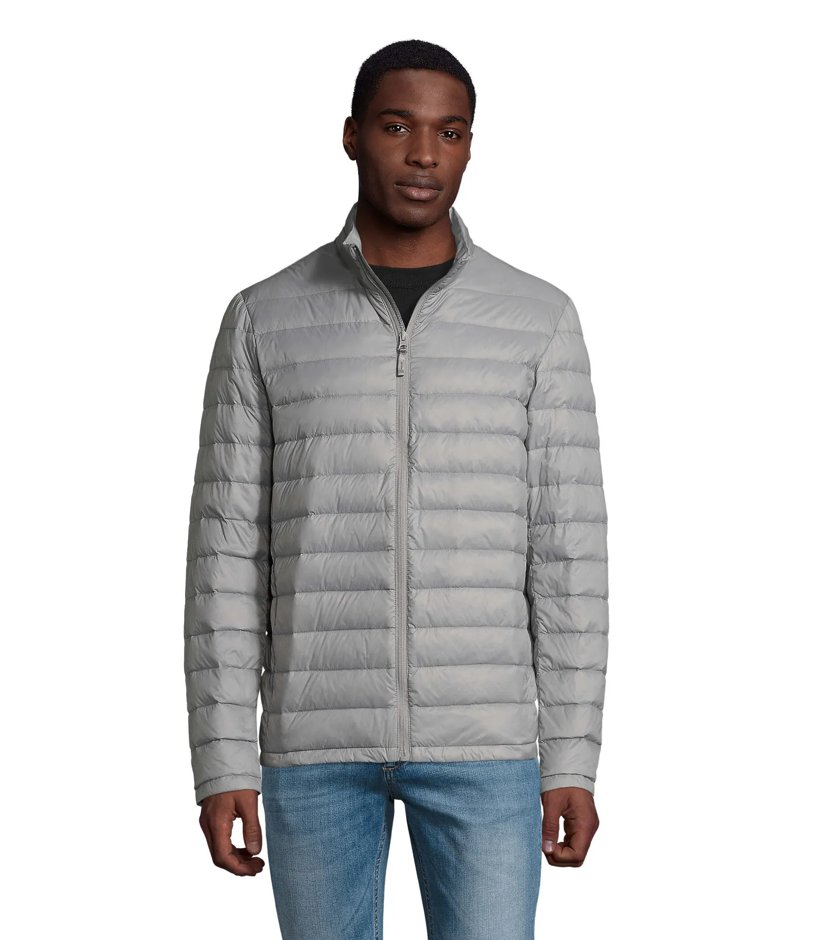 Giubbotto SOL'S Wilson Men, Metal grey, su modello, fronte