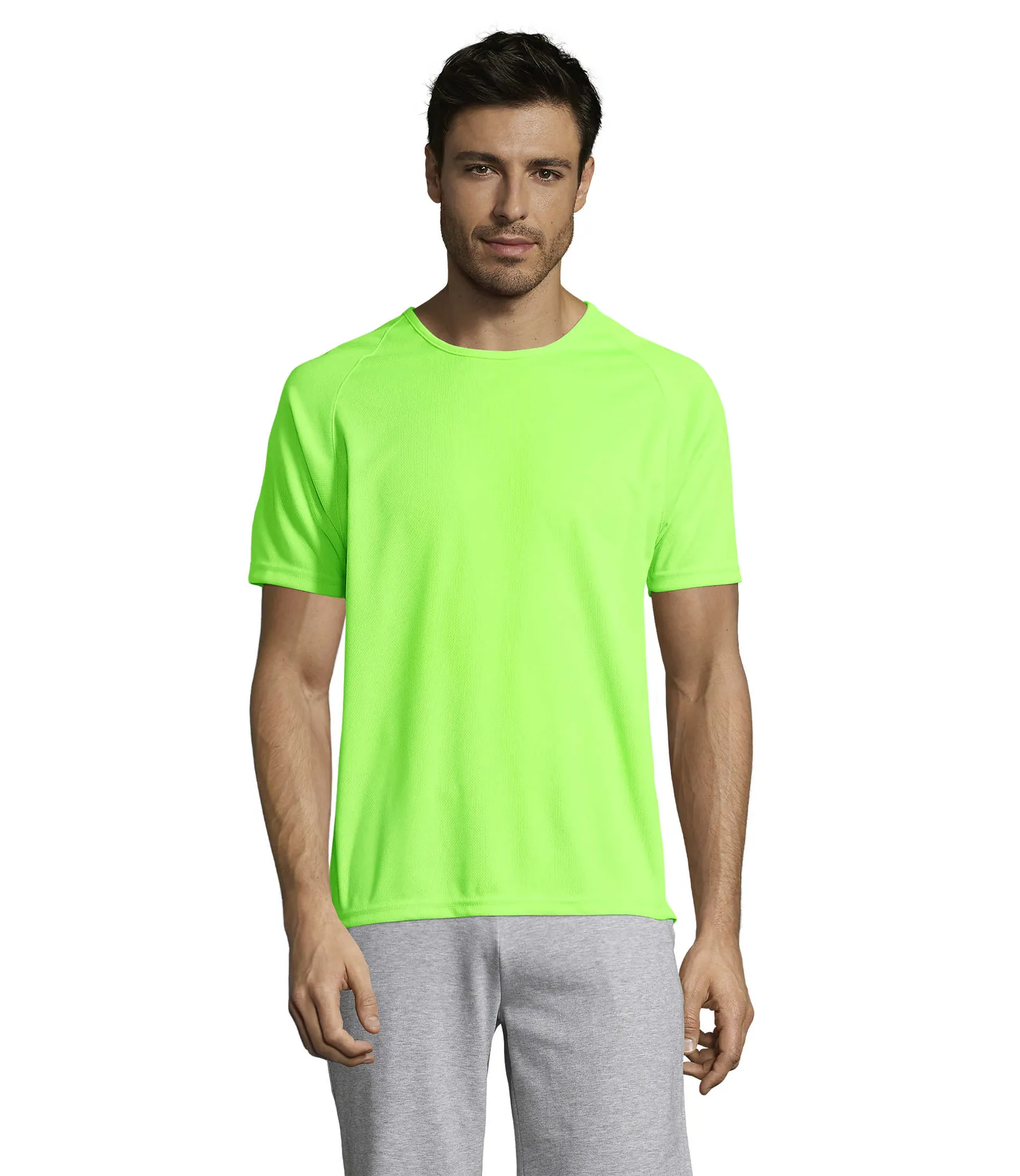 Sporty Verde fluo indossata fronte