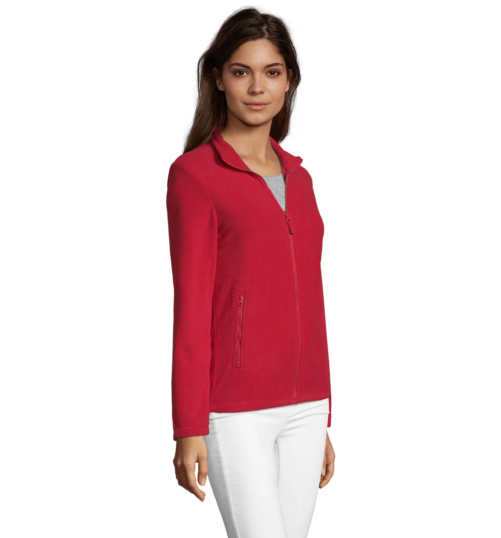 Pile SOL'S Norman Women, Red, su modello, lato