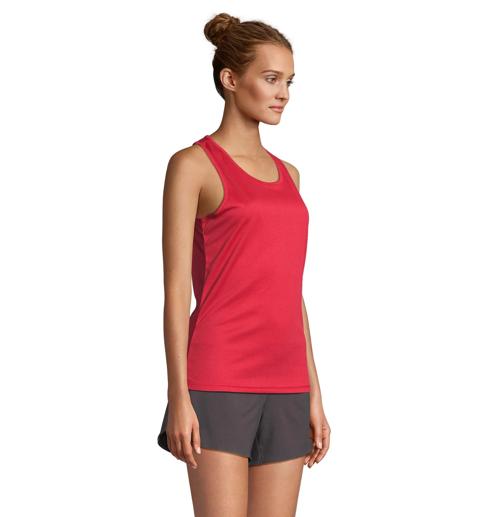 Canotta SOL'S Sporty TT Women, Red, su modello, lato