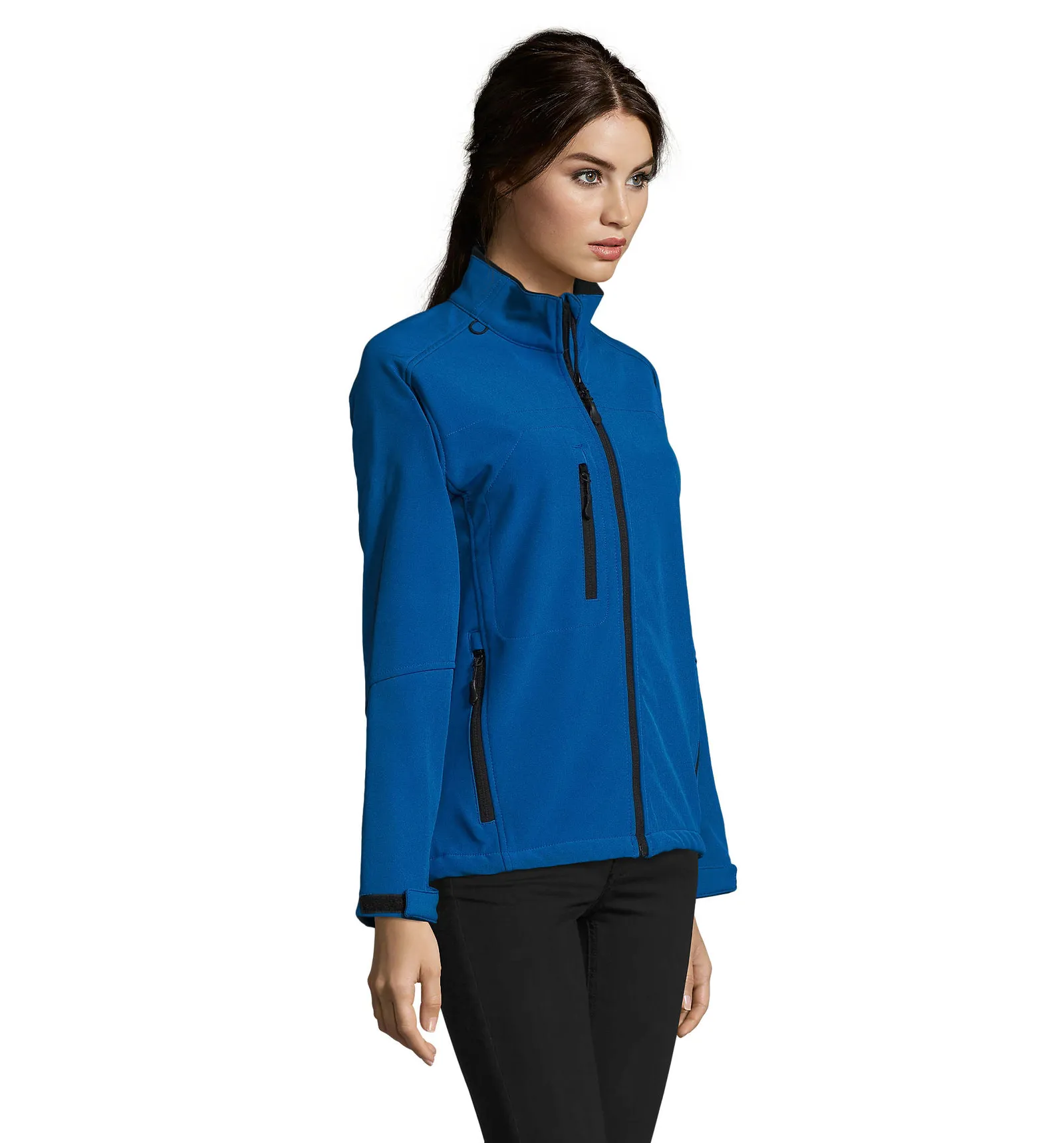 Softshell SOL'S Roxy, Royal blue, su modello, lato