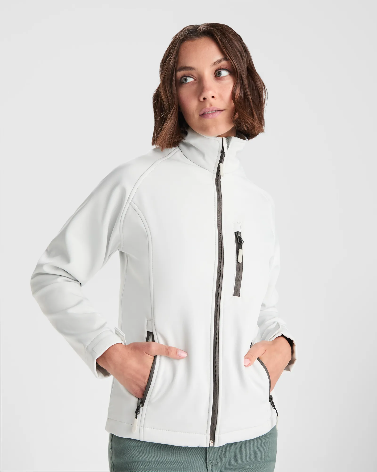 Softshell Roly Antartida Woman, Bianco Perlato, dettaglio