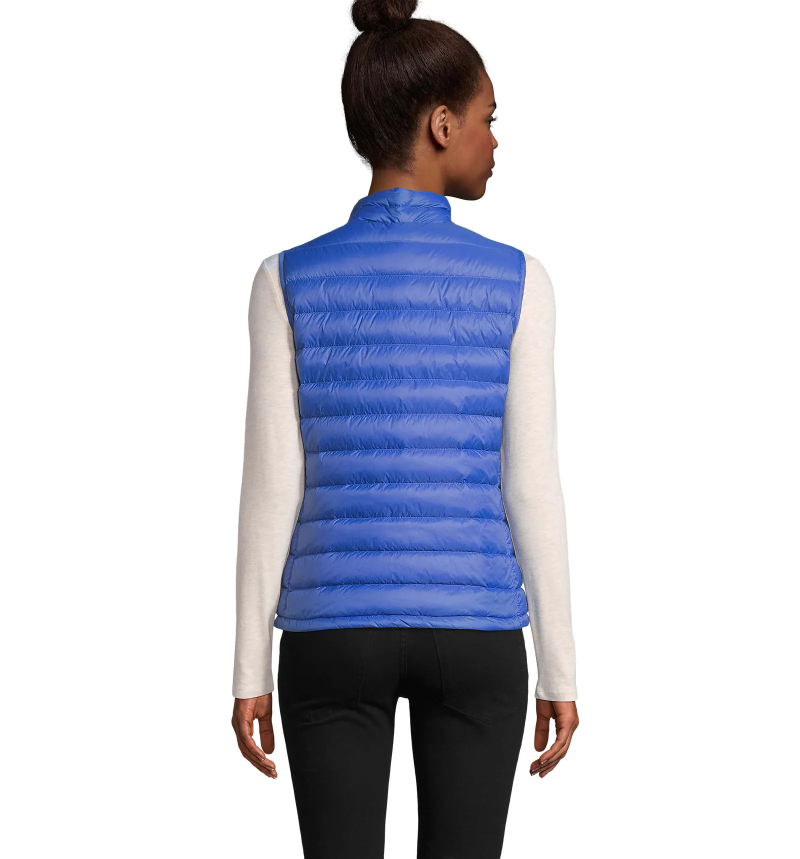 Gilet SOL'S Wilson BW Women, Royal blue, su modello, retro
