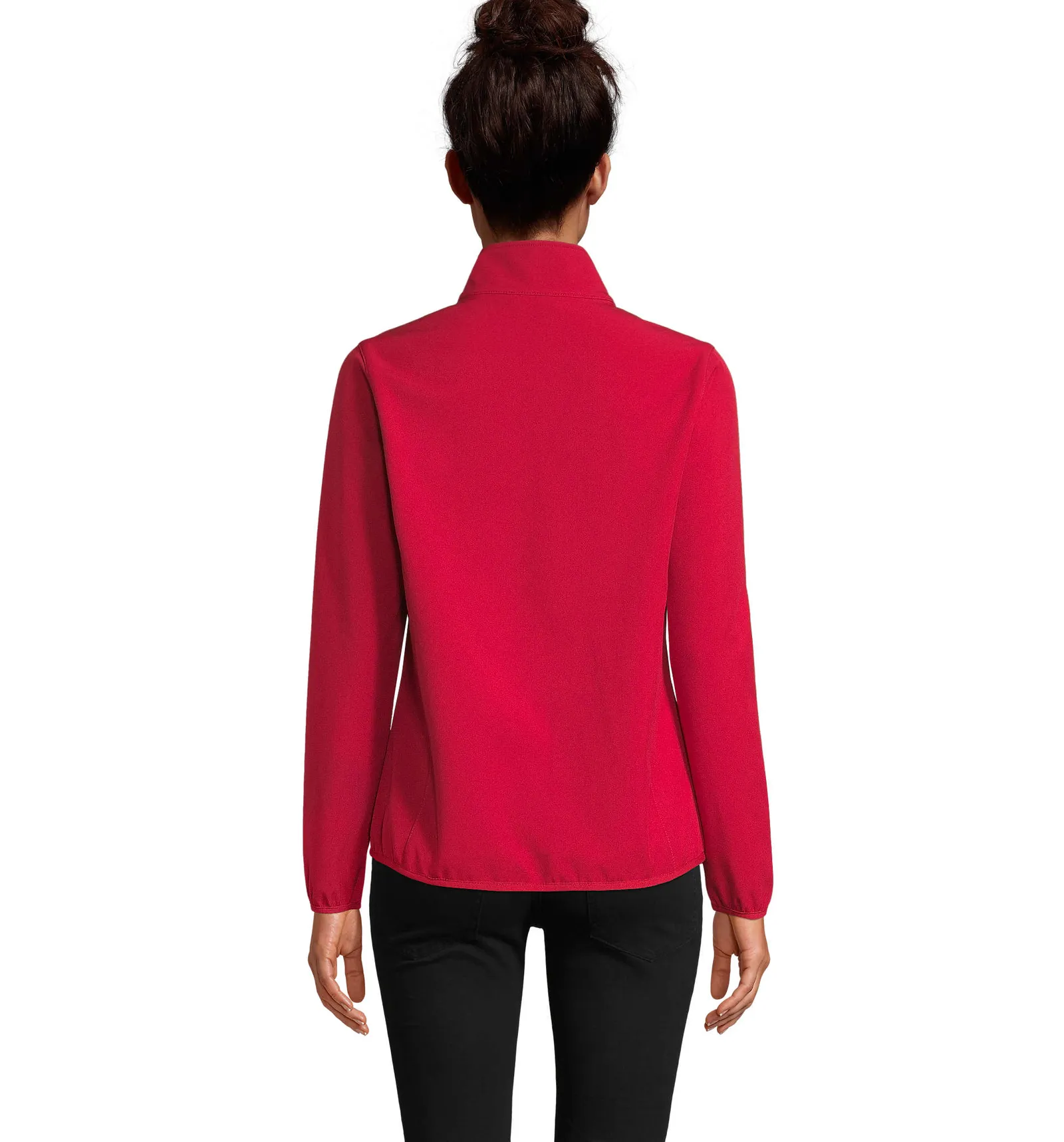 Softshell SOL'S Falcon Women, Pepper red, su modello, retro