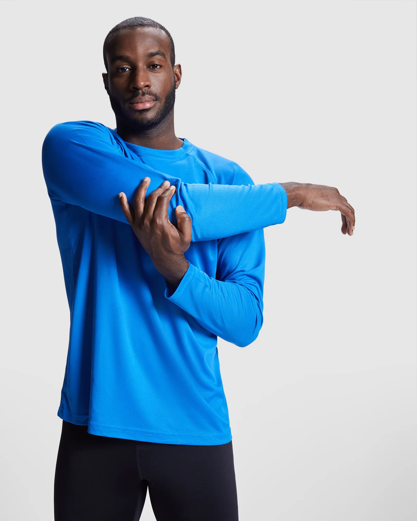 T-shirt tecnica Roly Montecarlo L/S, Royal, dettaglio 2