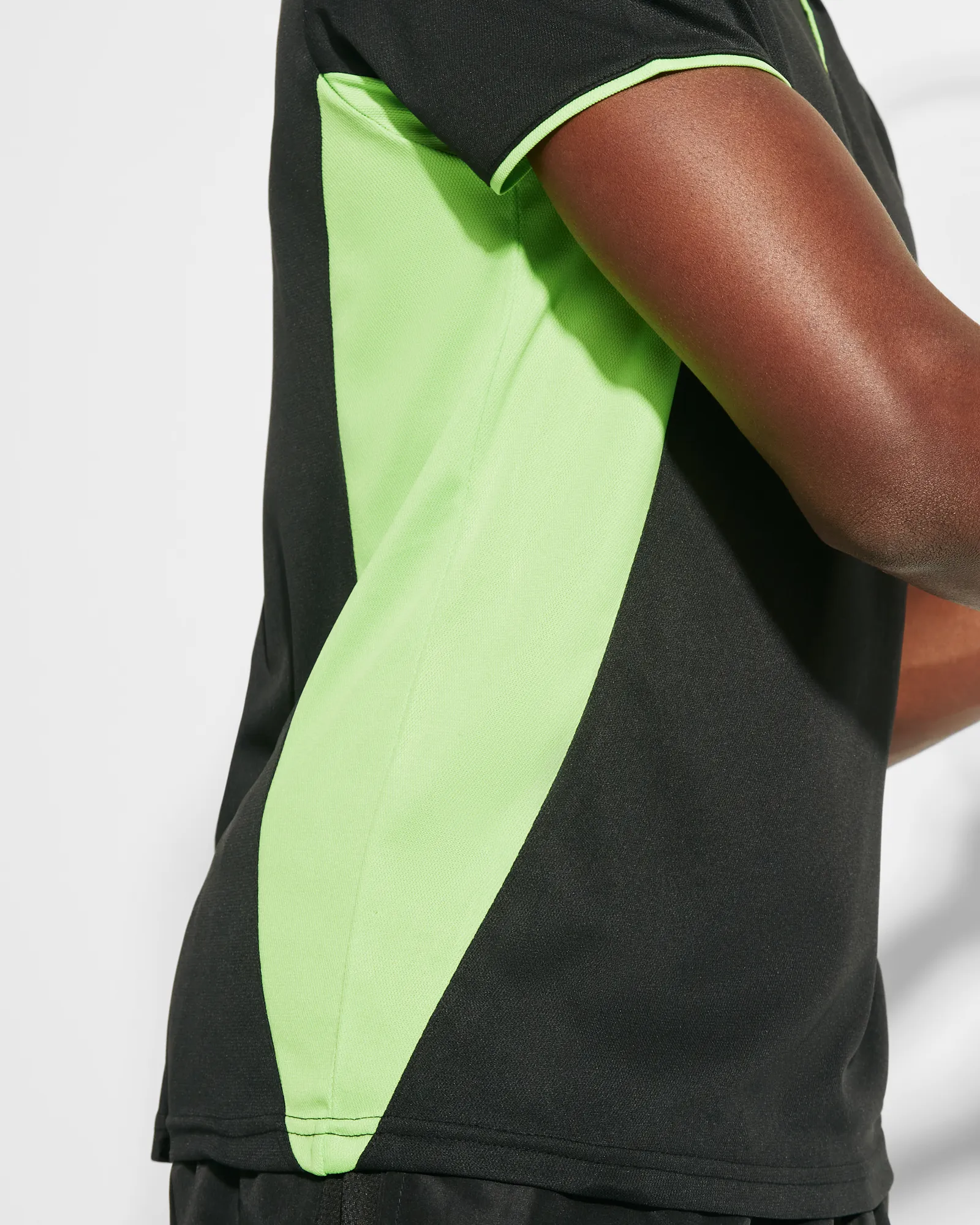 Polo tecnica Roly Montmelo, Nero/Lime, dettaglio 2
