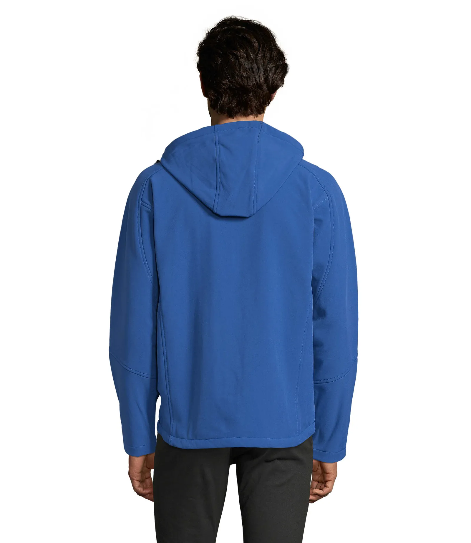 Softshell SOL'S Replay Men, Royal blue, su modello, retro
