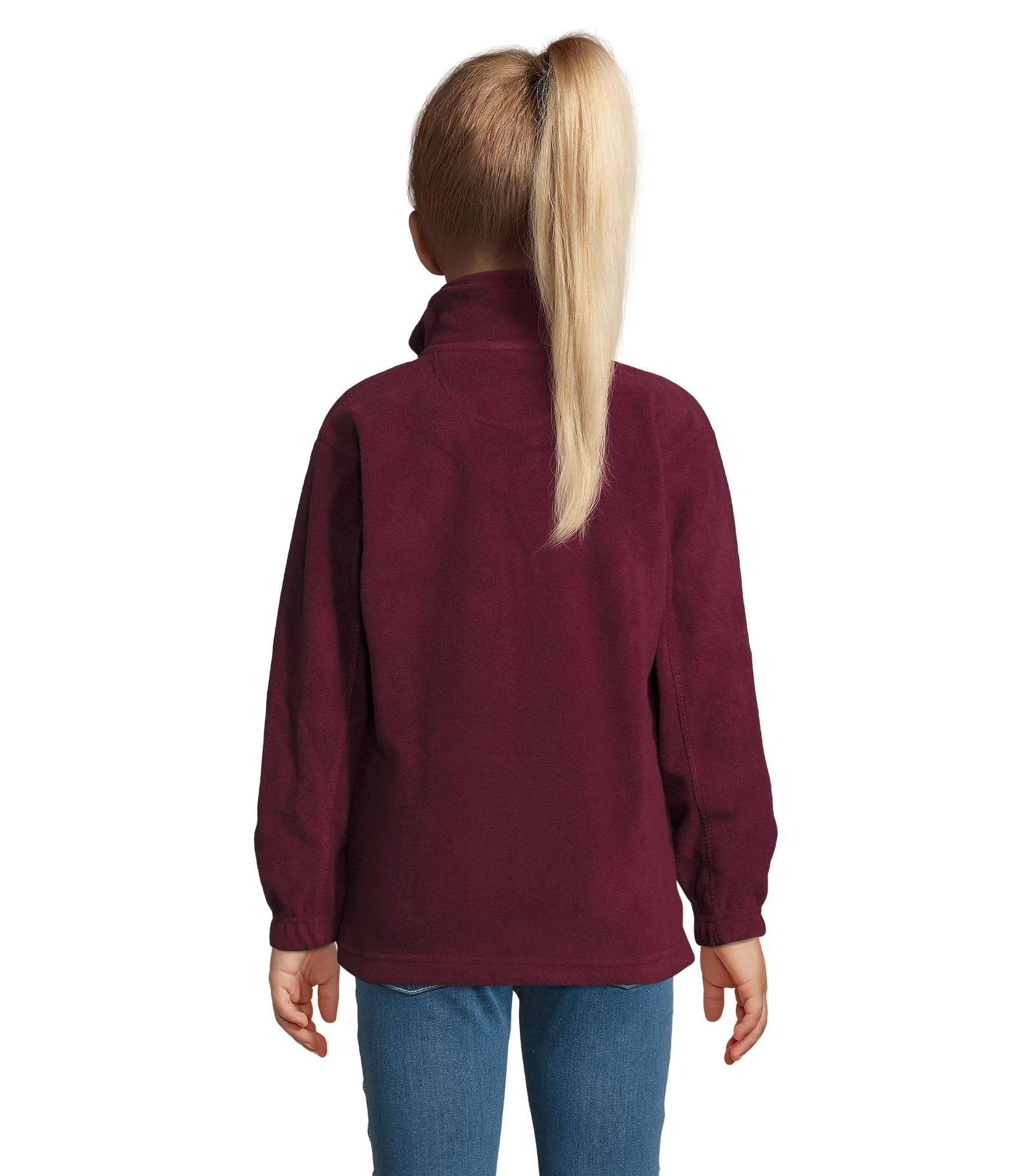 Pile SOL'S North Kids, Burgundy, su modello, retro