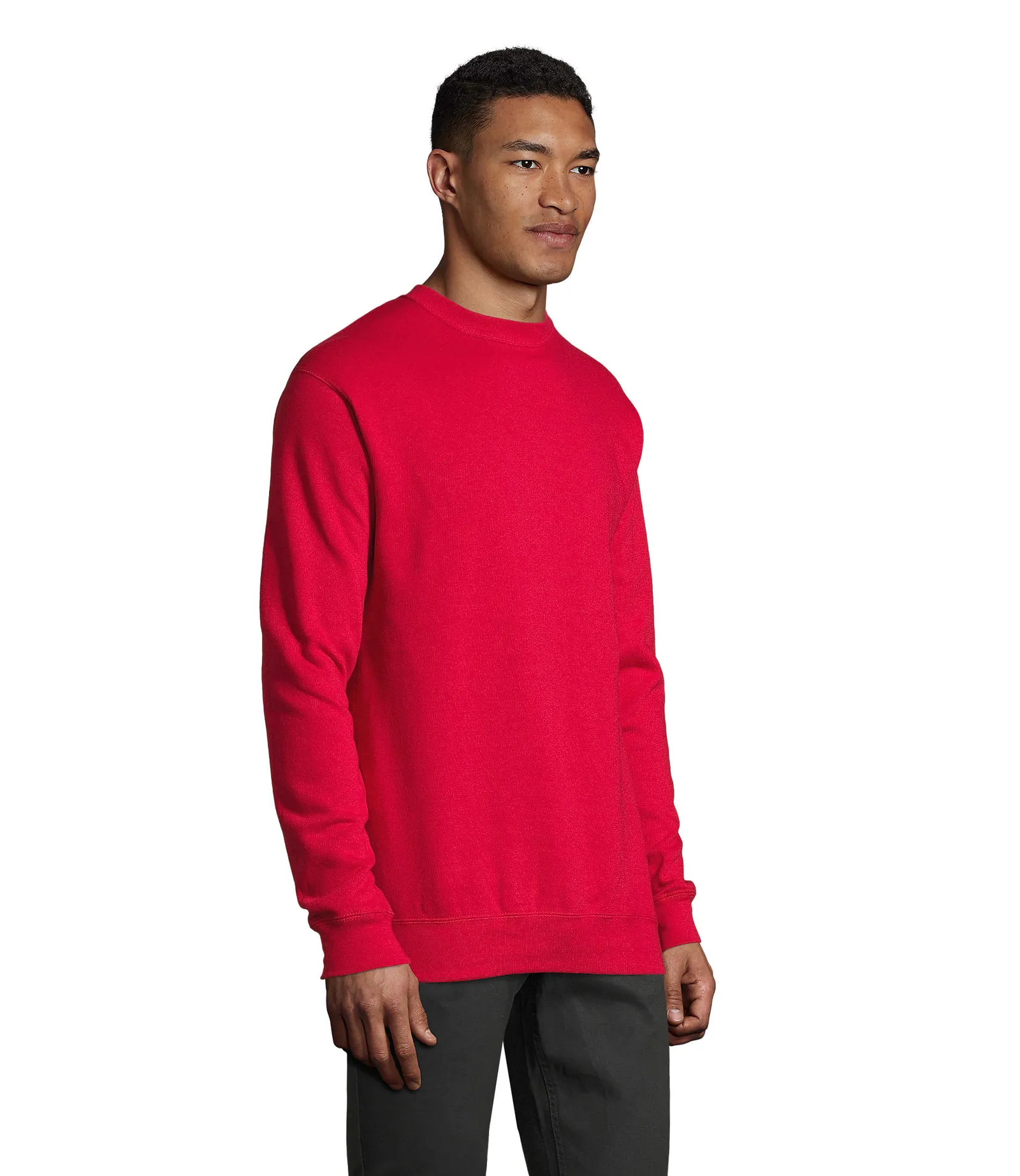 Felpa girocollo SOL'S Supreme, Red, su modello, retro
