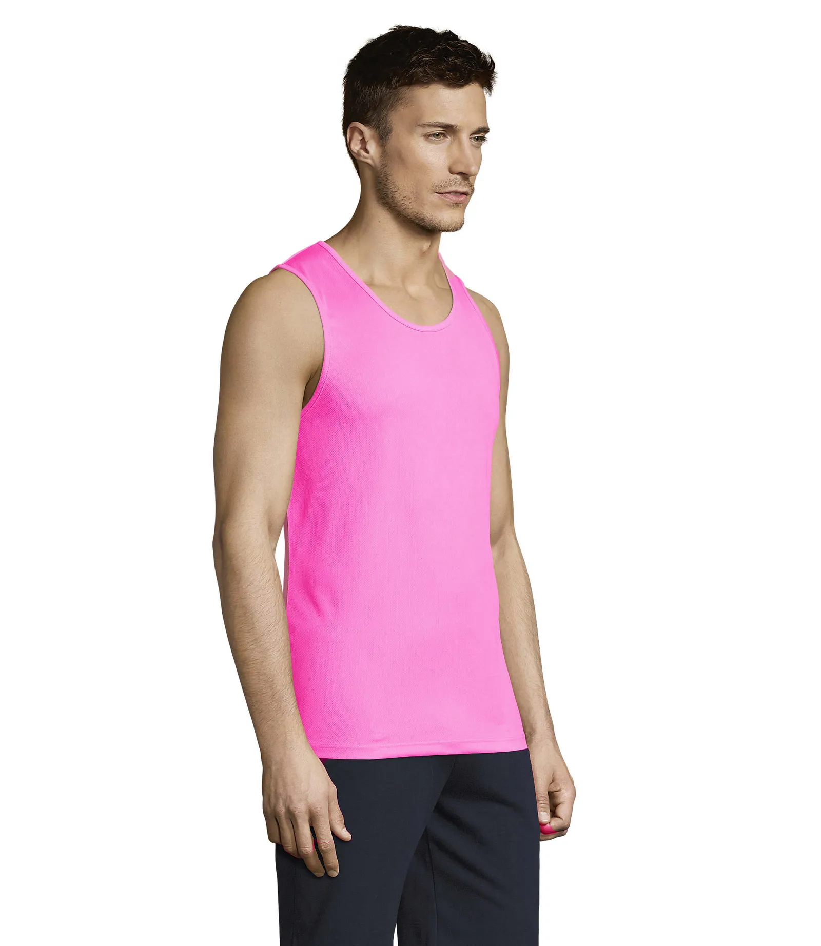 Sporty TT Men Rosa fluo 2 indossata lato