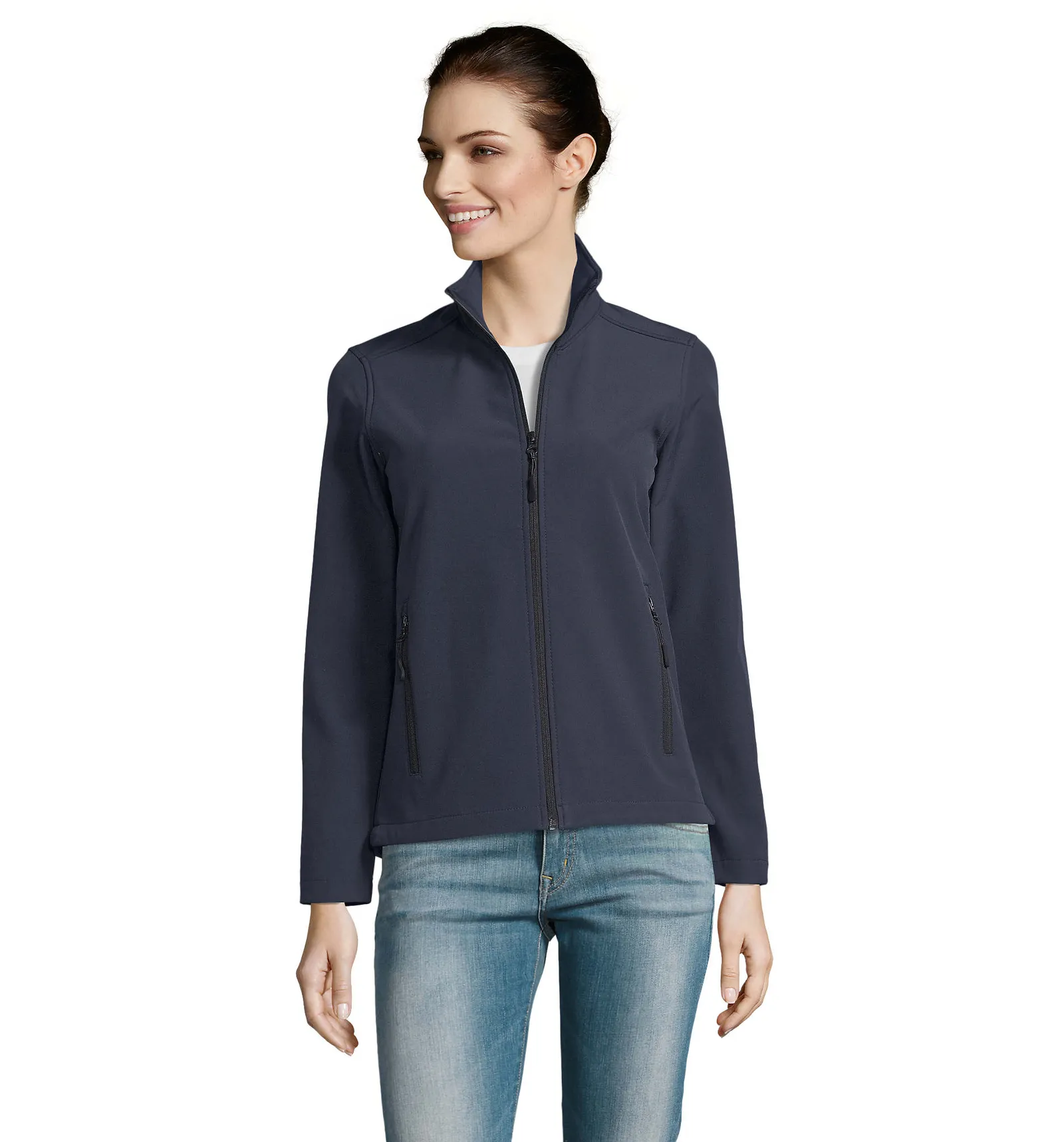 Softshell SOL'S Race Women, French navy, su modello, fronte