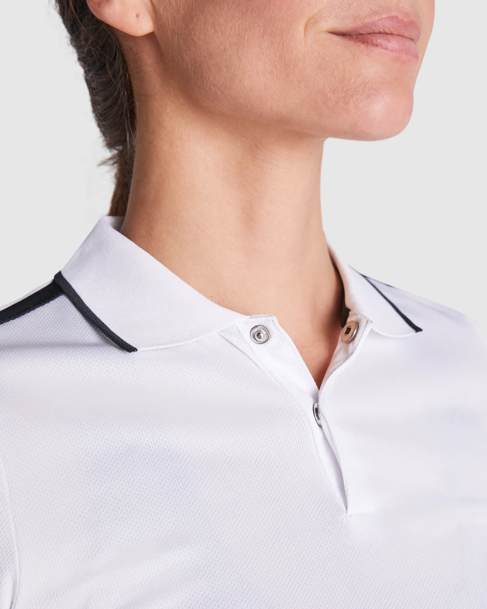 Polo tecnica Roly Tamil Woman, Bianco/Nero, dettaglio 5