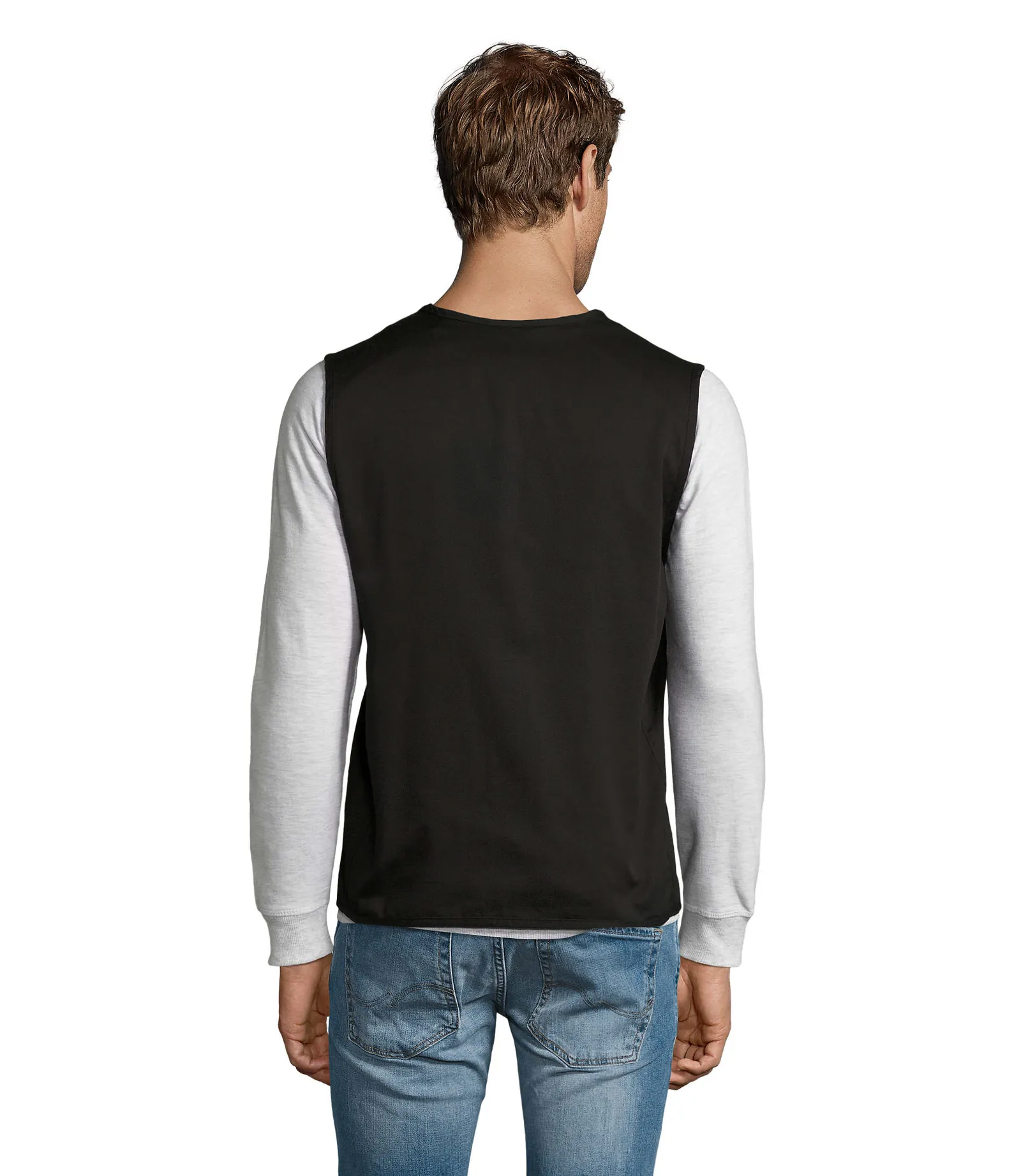 Gilet SOL'S Wallace, Black, su modello, retro