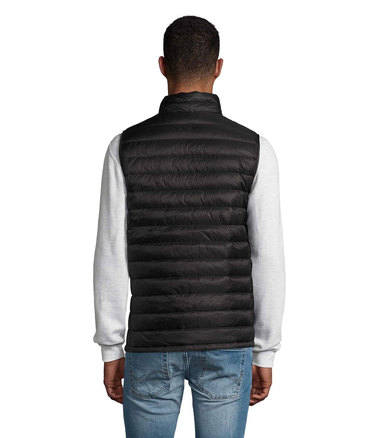 Gilet SOL'S Wilson BW Men, Black, su modello, retro