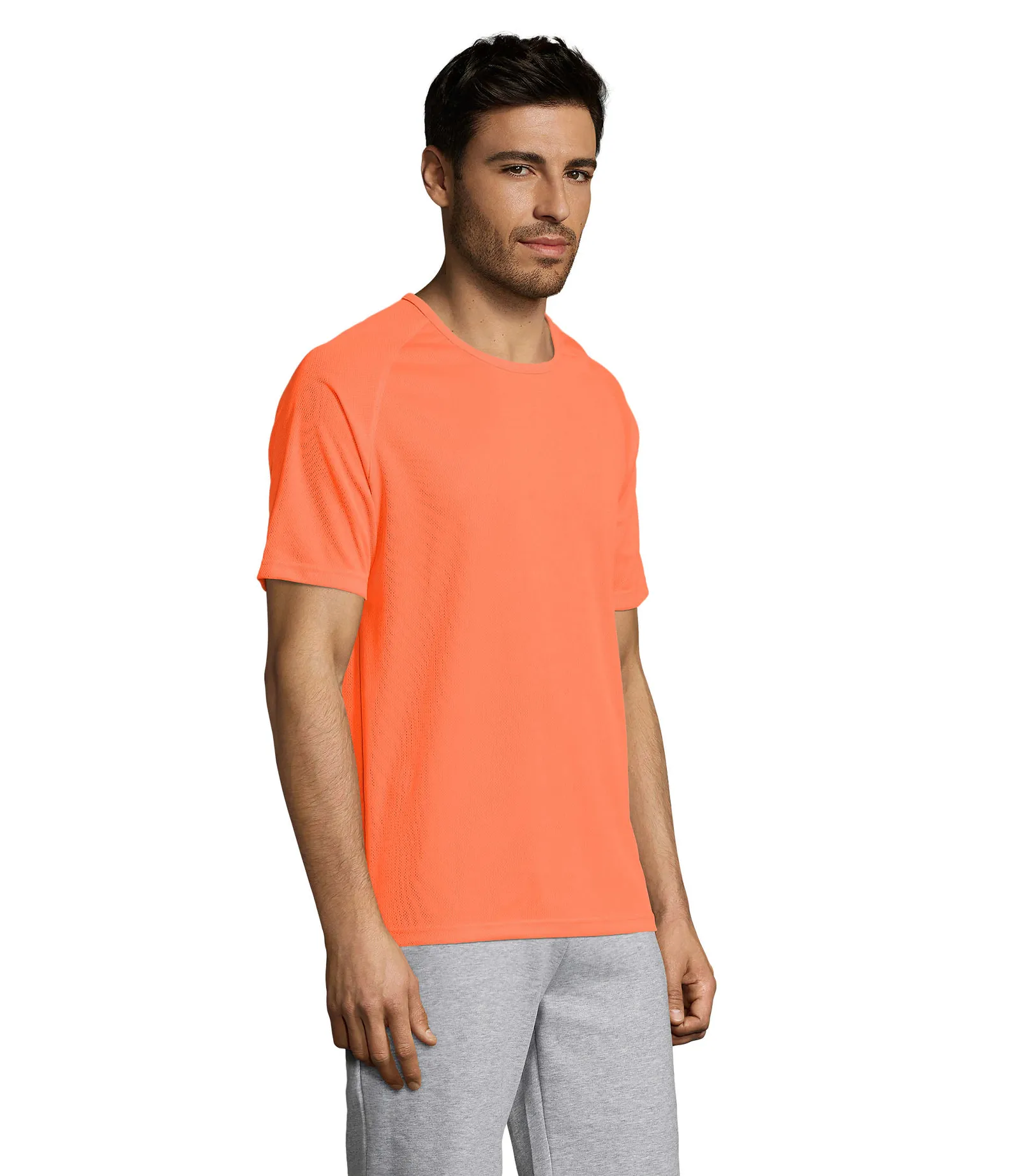 Sporty Arancio fluo indossata lato