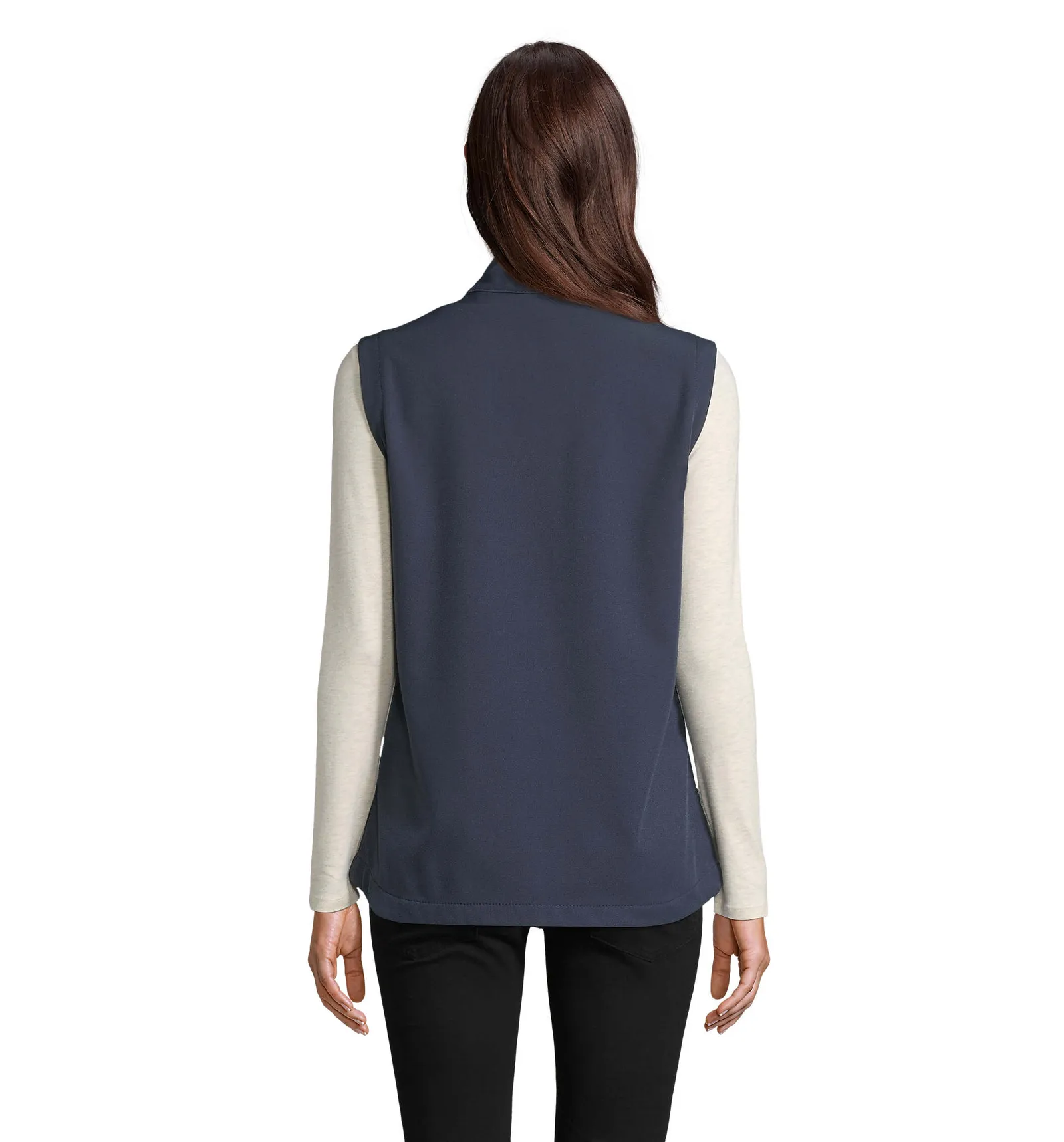 Gilet SOL'S Race BW Women, French navy, su modello, retro
