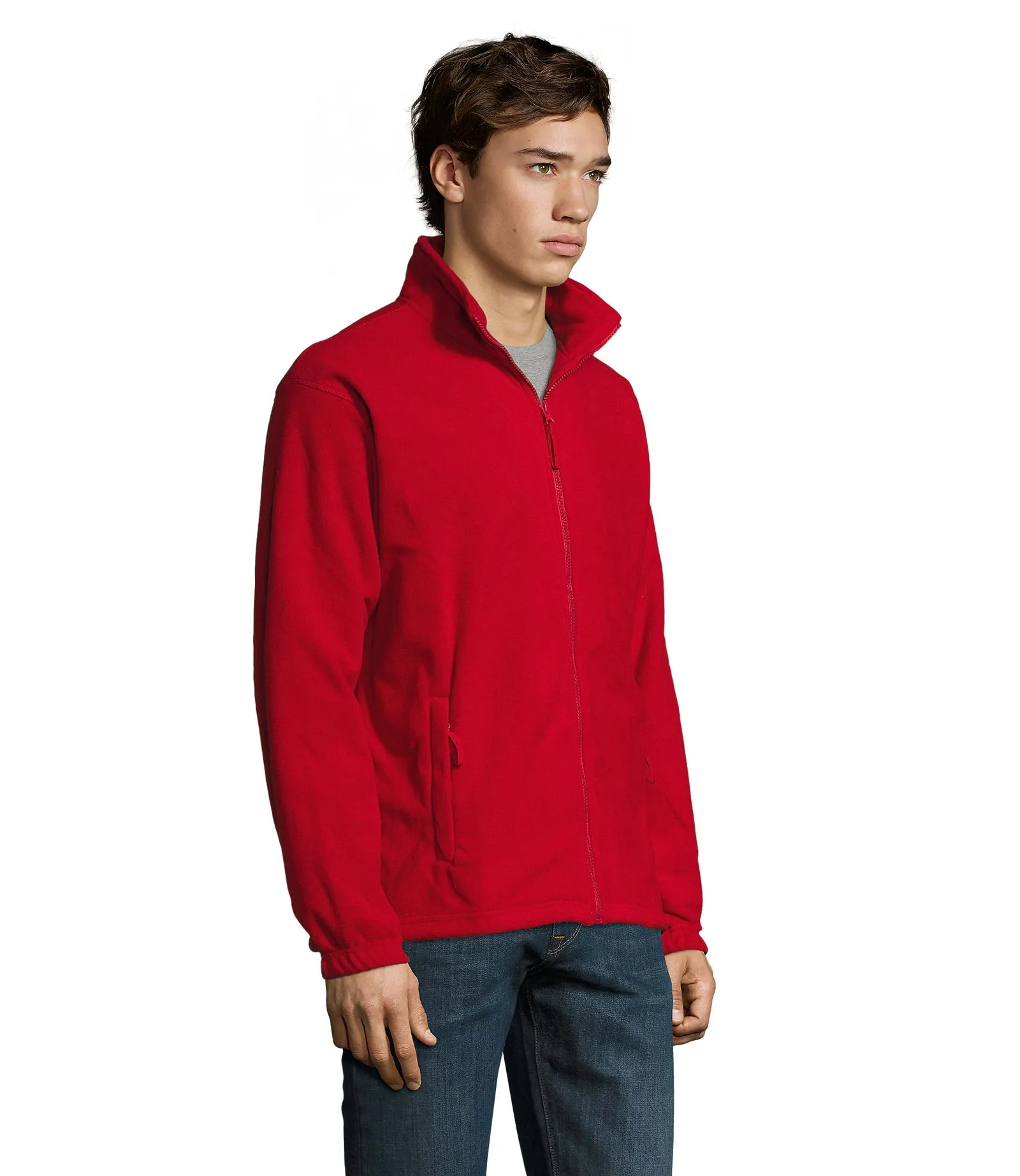 Pile SOL'S North, Red, su modello, lato