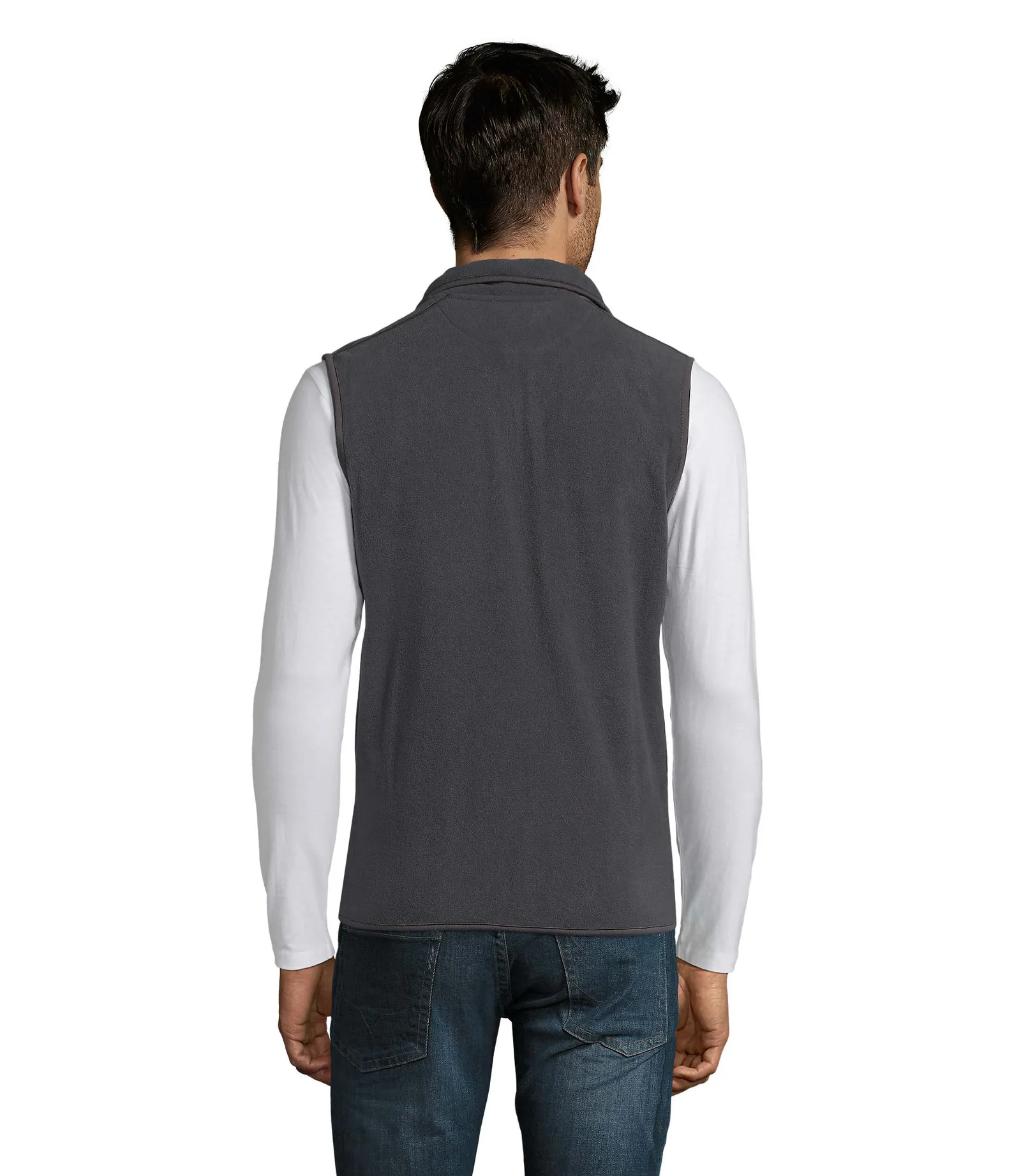 Gilet SOL'S Norway, Charcoal grey, su modello, retro