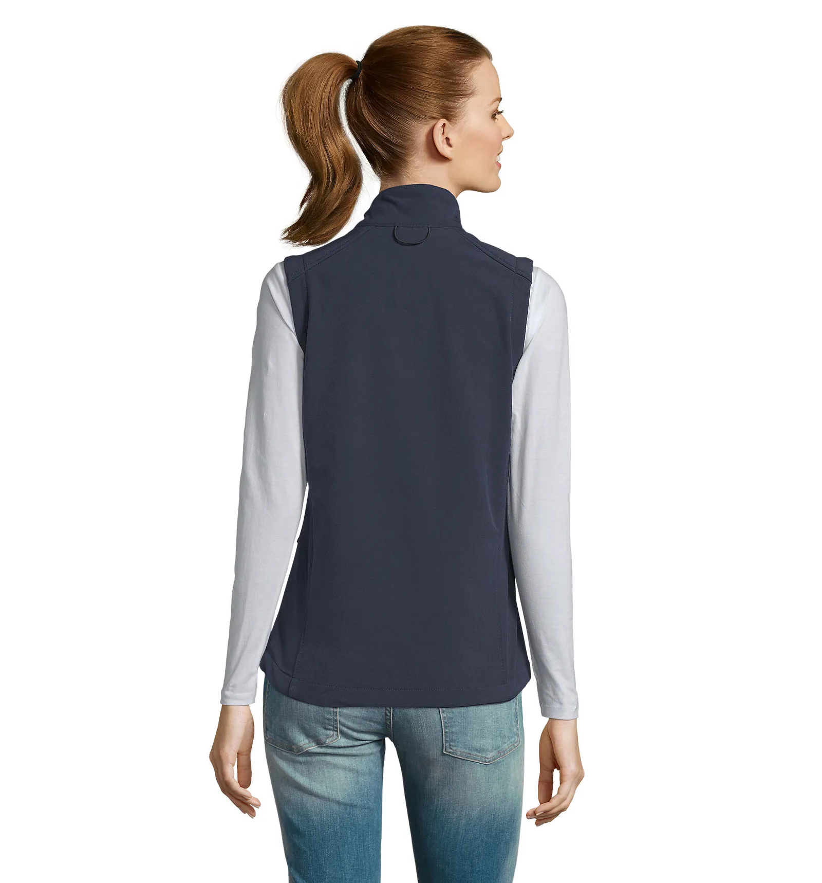 Gilet SOL'S Rallye Women, French navy, su modello, retro