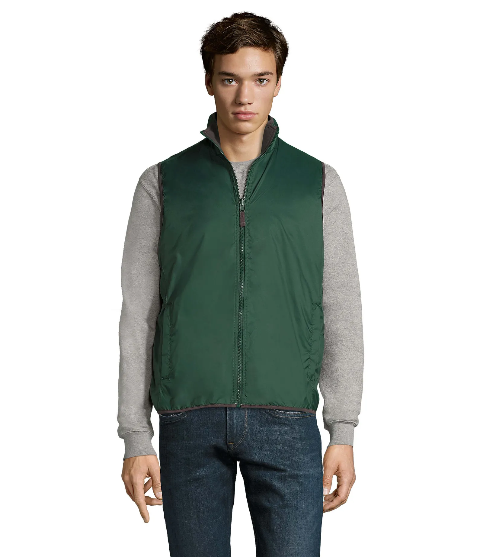 Gilet SOL'S Winner, Forest green, su modello, fronte