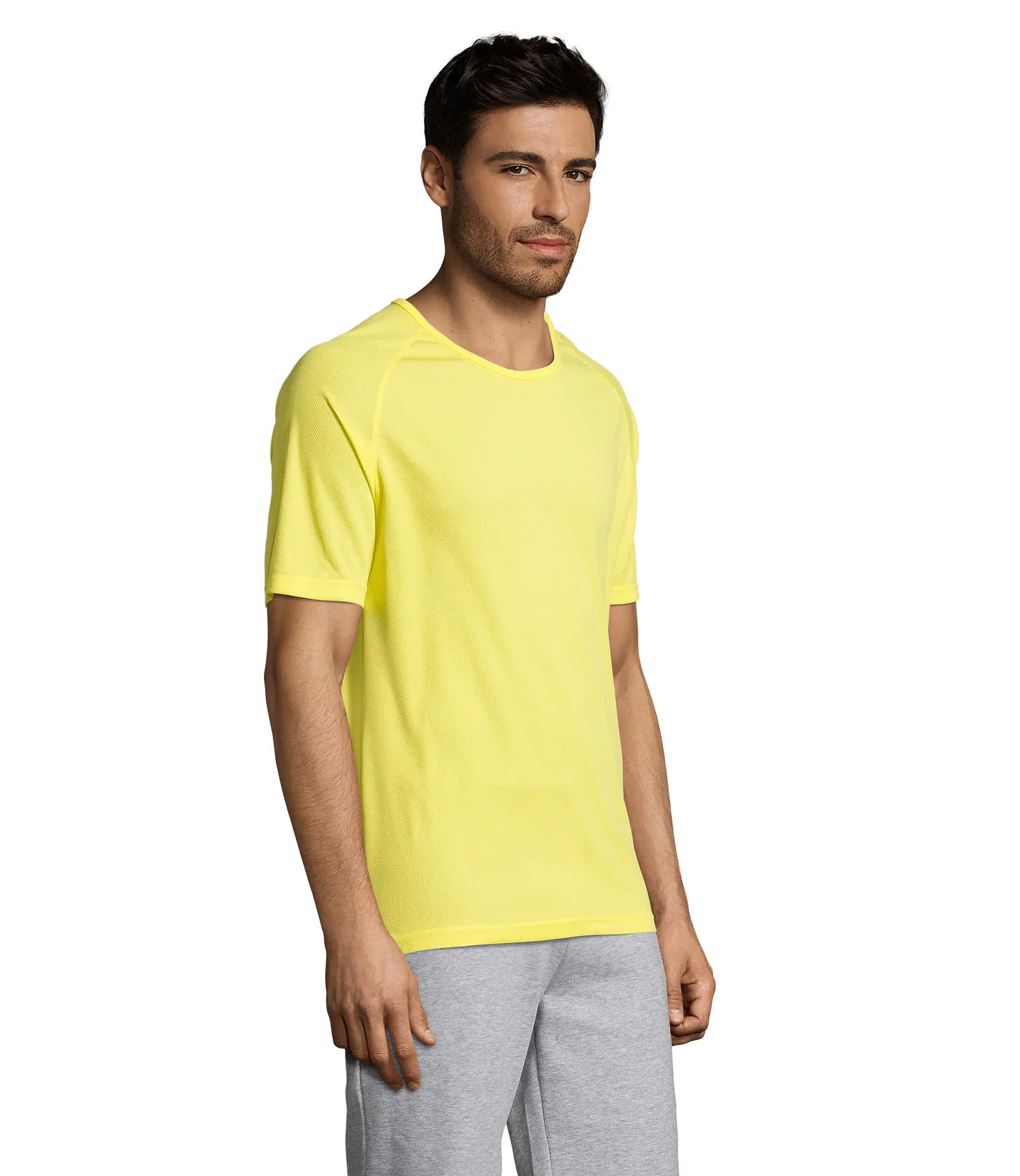Sporty Giallo limone indossata lato